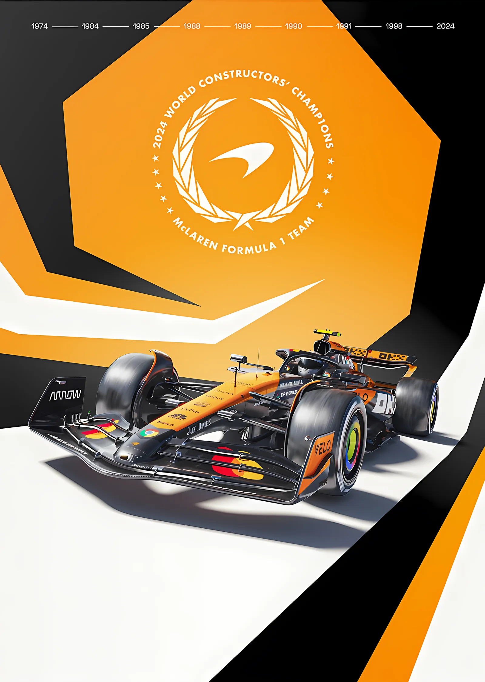 McLaren F1 · F1 Takımlar Şampiyonu · 2024 metal tablo
