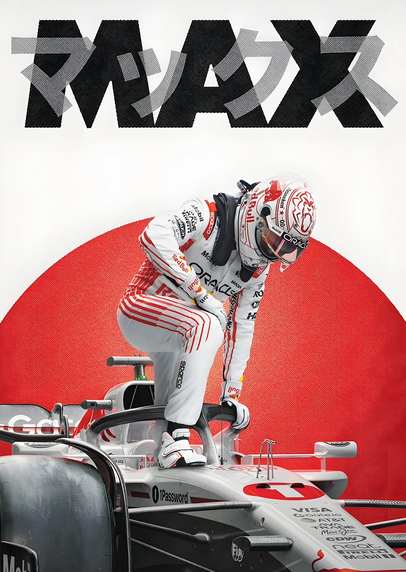 Red Bull Racing · Max Verstappen Suzuka 2025 metal tablo
