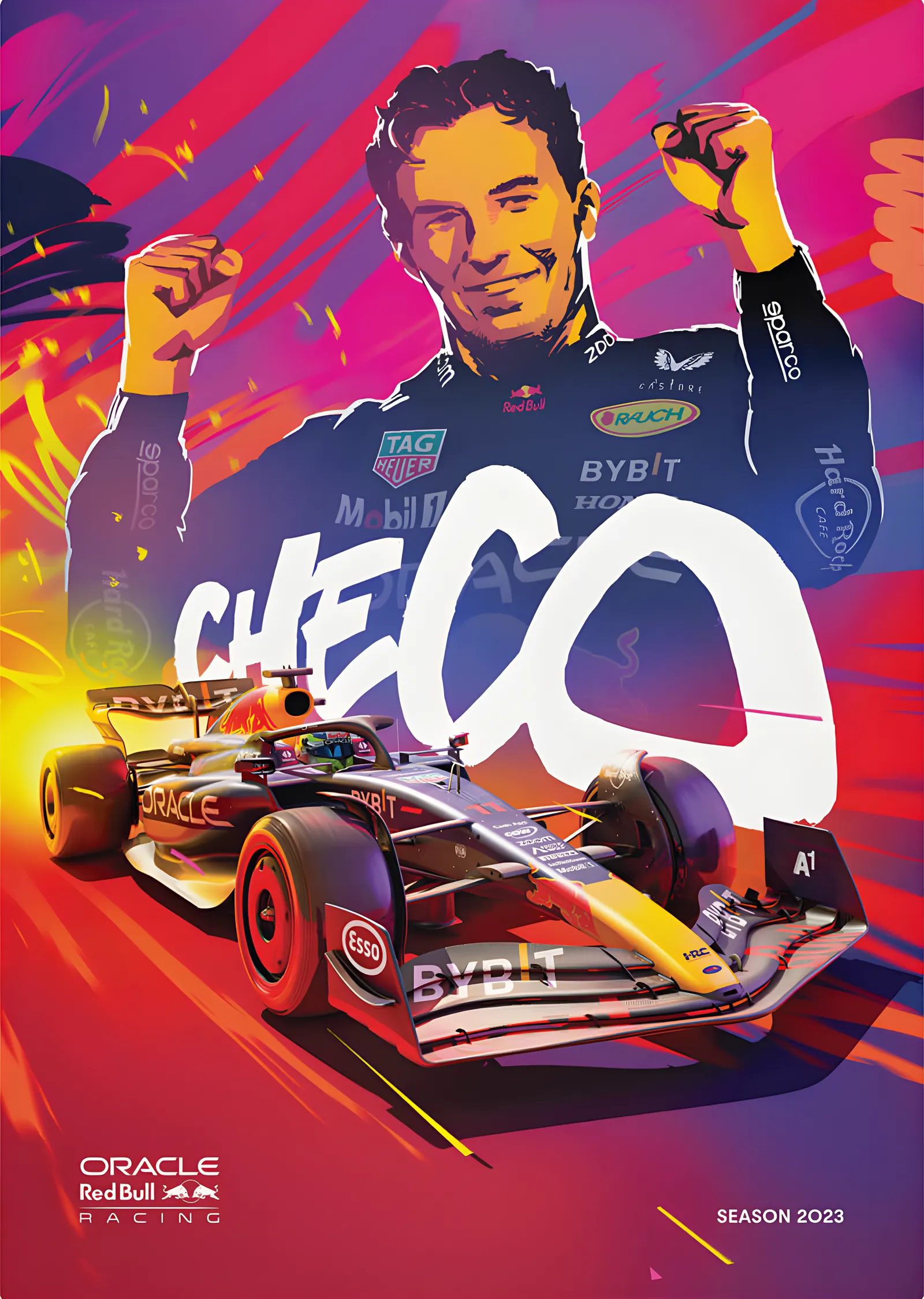 Sergio Pérez · 2023 Red Bull Racing metal tablo