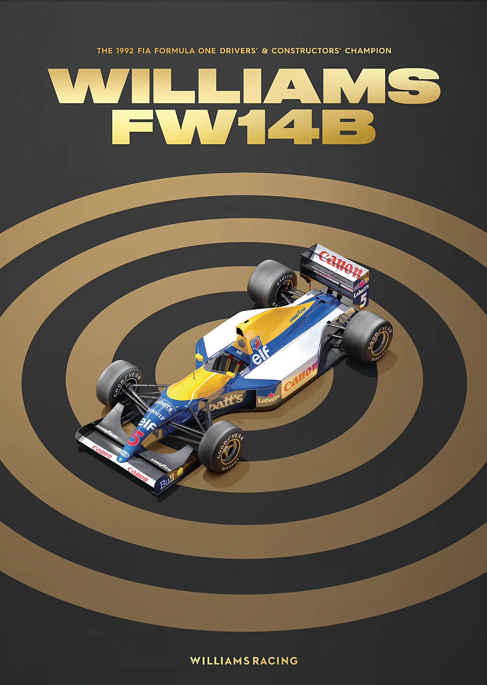 Williams FW14B · 1992 F1 Dünya Şampiyonu · II metal tablo