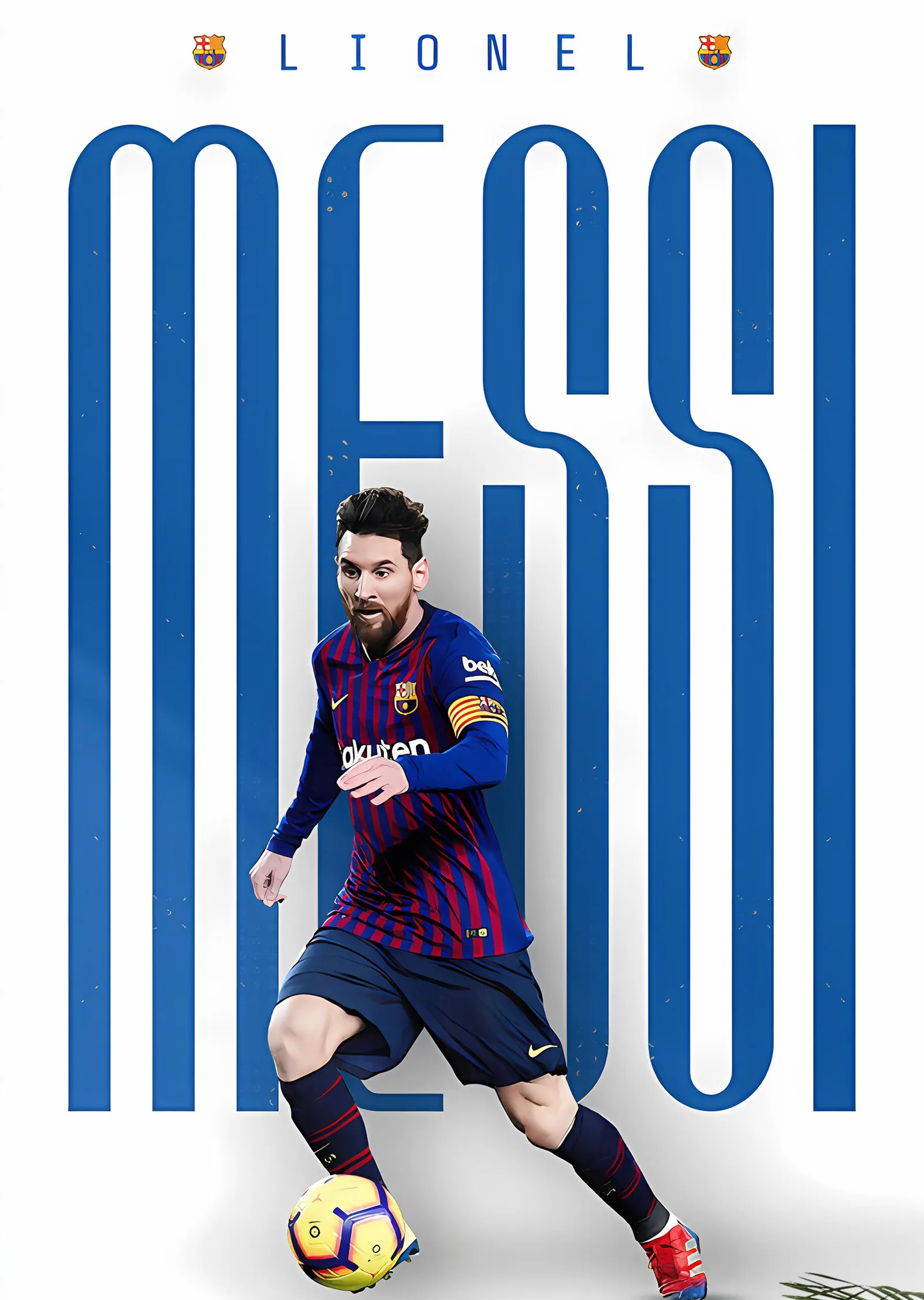 Lionel Messi: Barcelona metal tablo