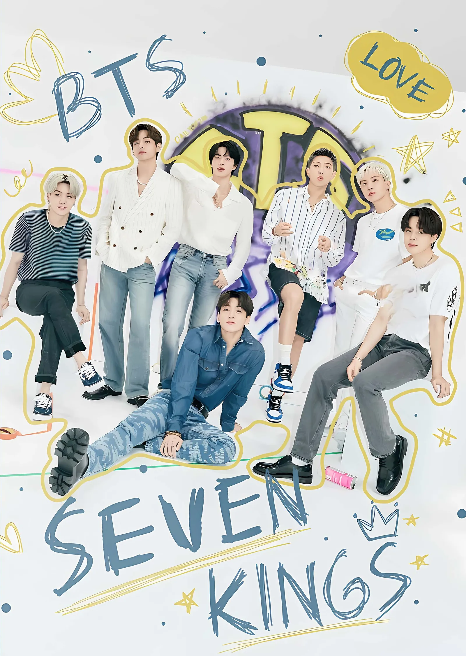 BTS: Seven Kings metal tablo