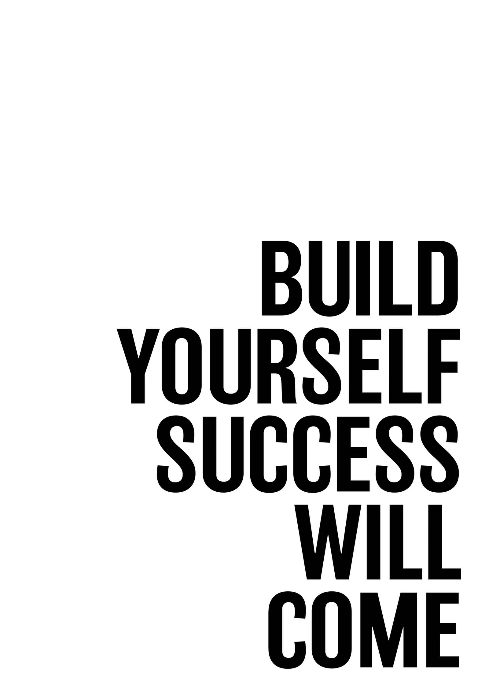Build Yourself, Success Will Come metal tablo