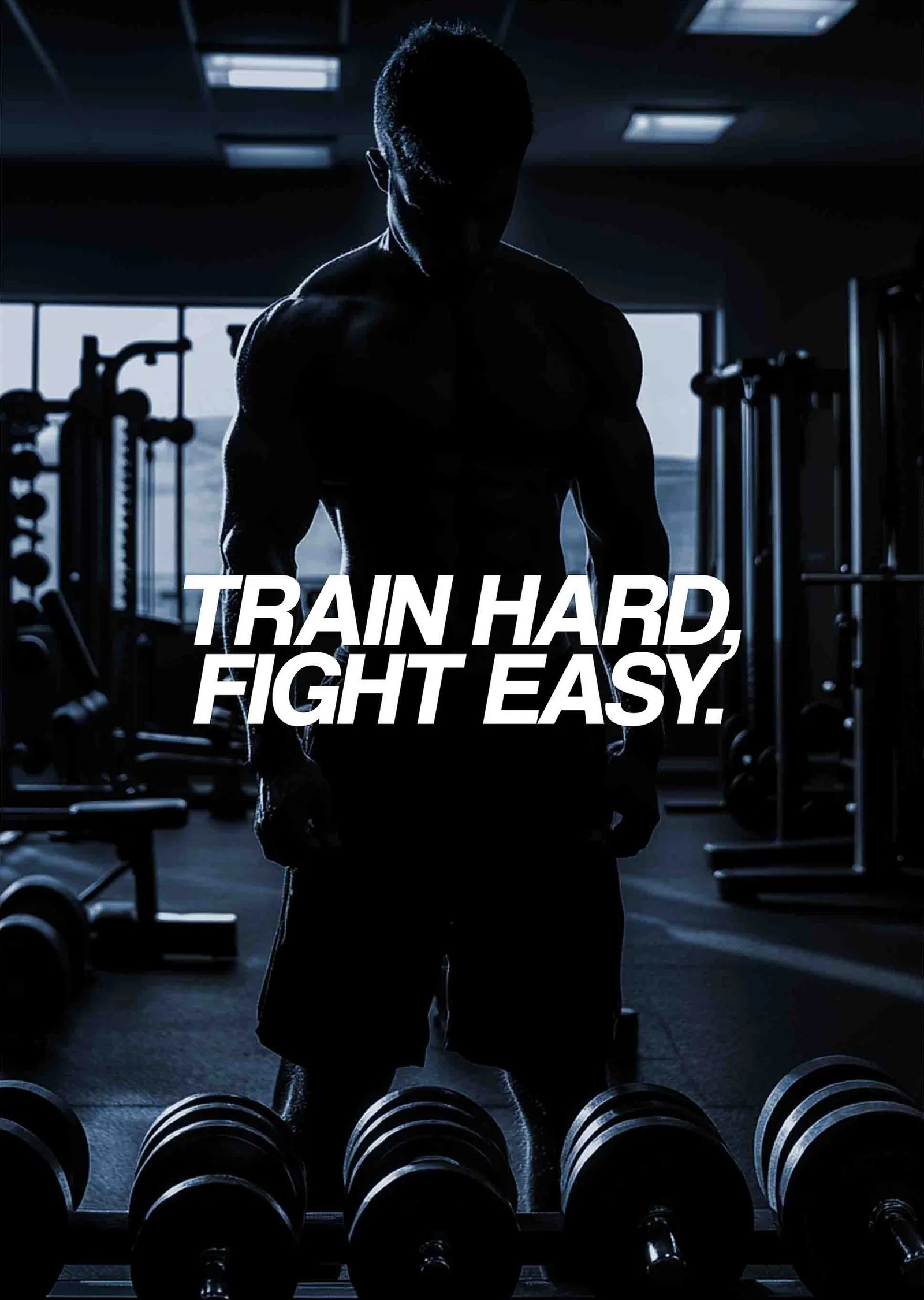 Train Hard, Fight Easy metal tablo