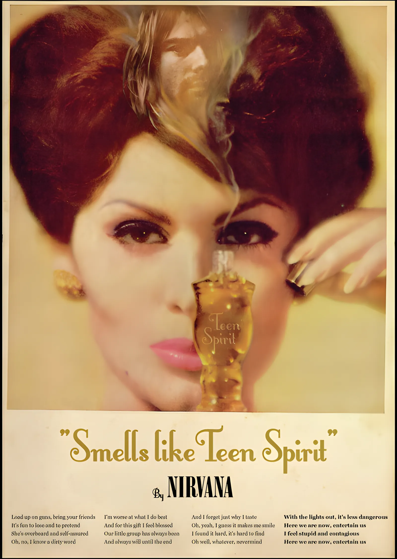 Nirvana: Smells Like Teen Spirit · Vintage Portre metal tablo