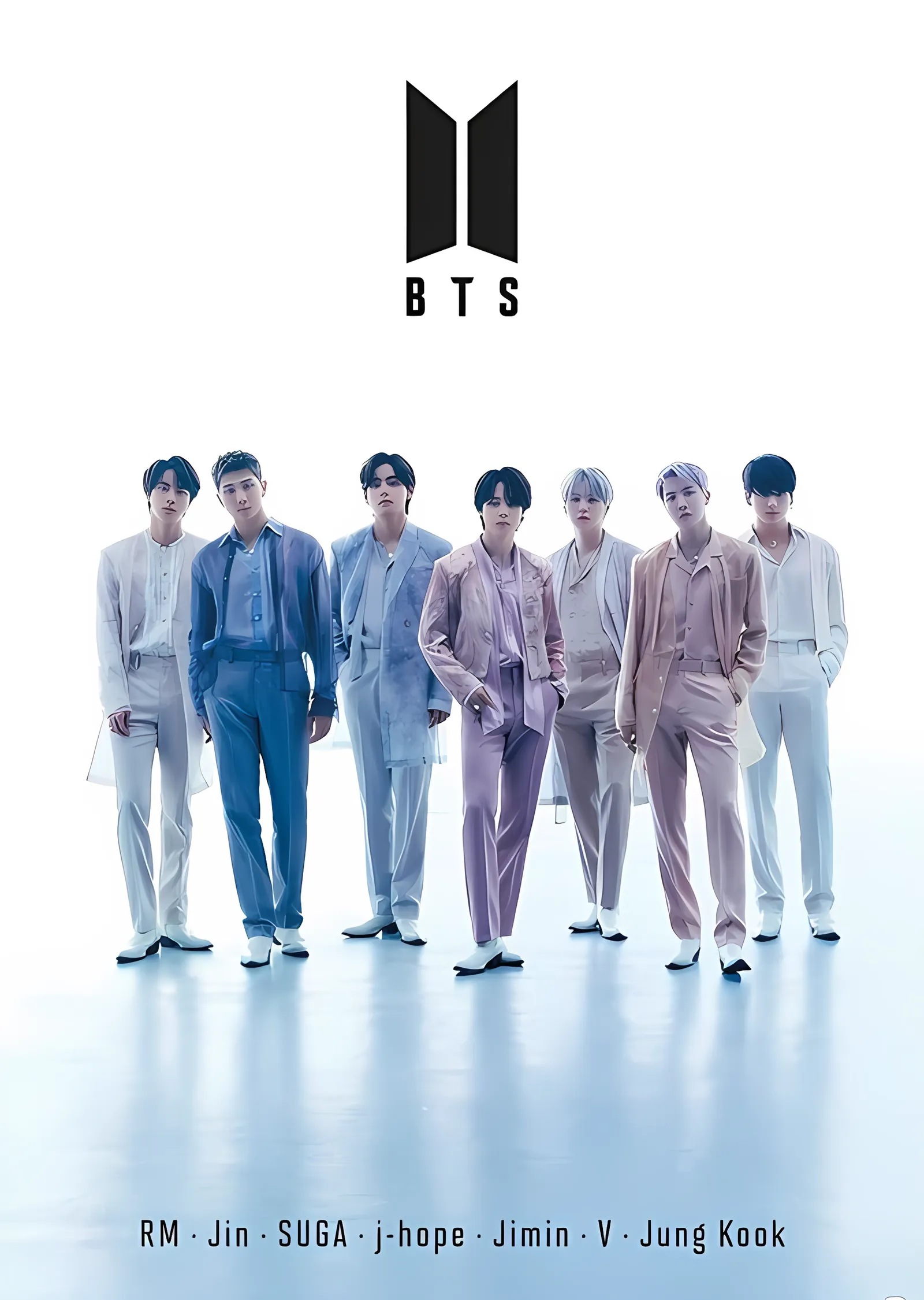 BTS: Grup Portresi metal tablo