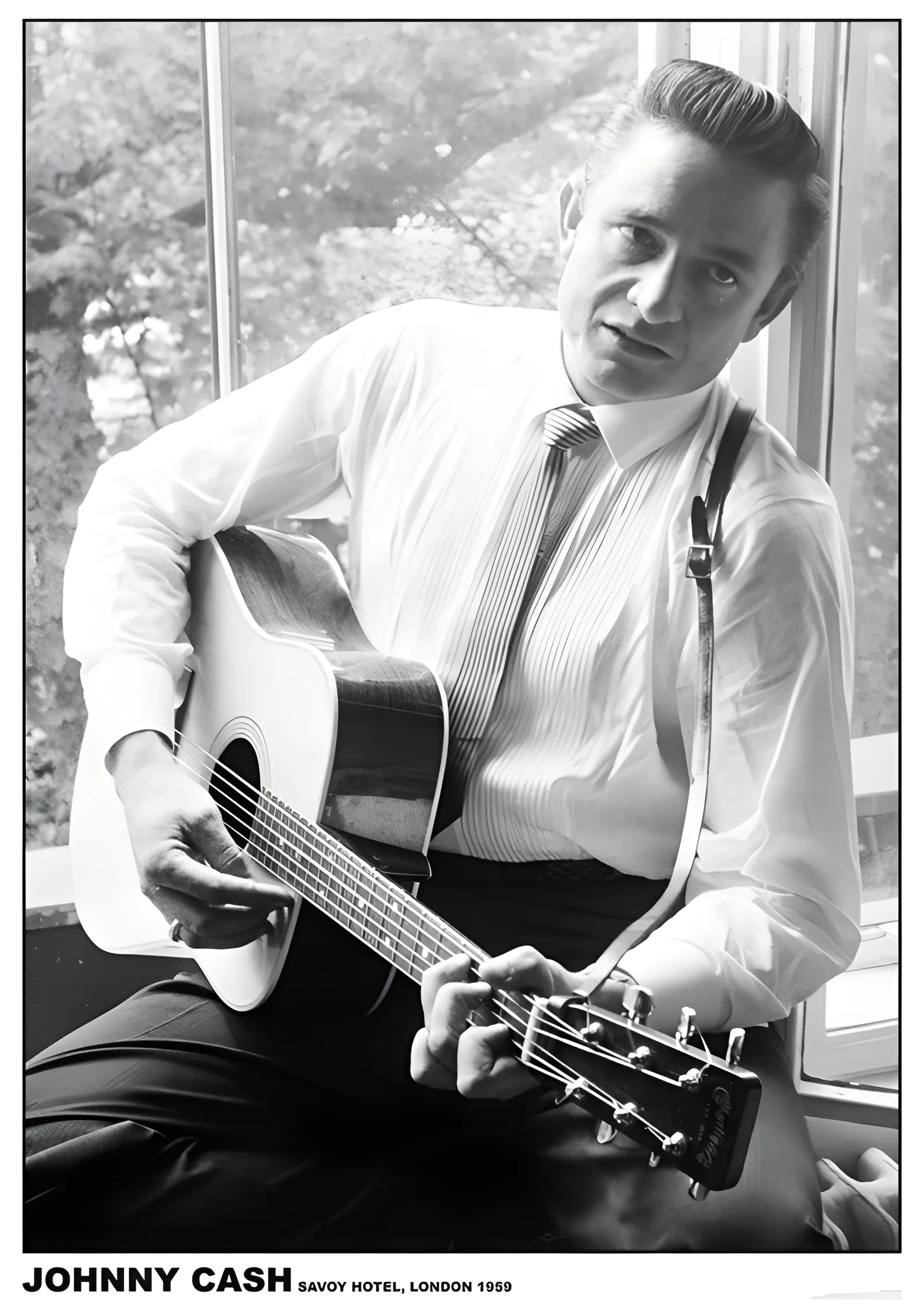 Johnny Cash: Savoy Hotel 1959 metal tablo