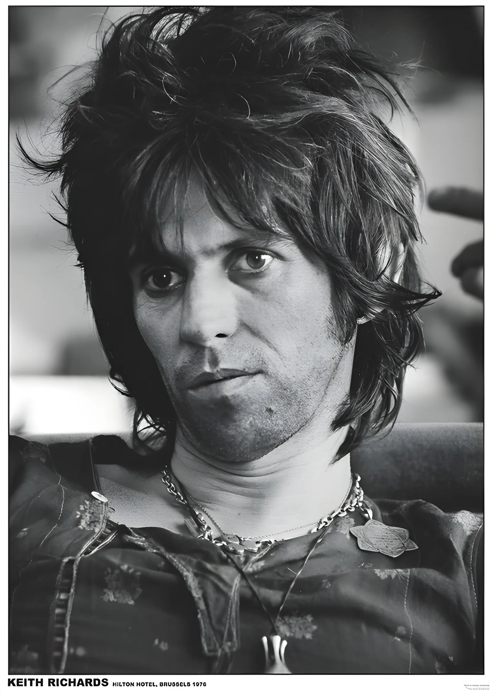 Keith Richards: Brüksel 1973 metal tablo