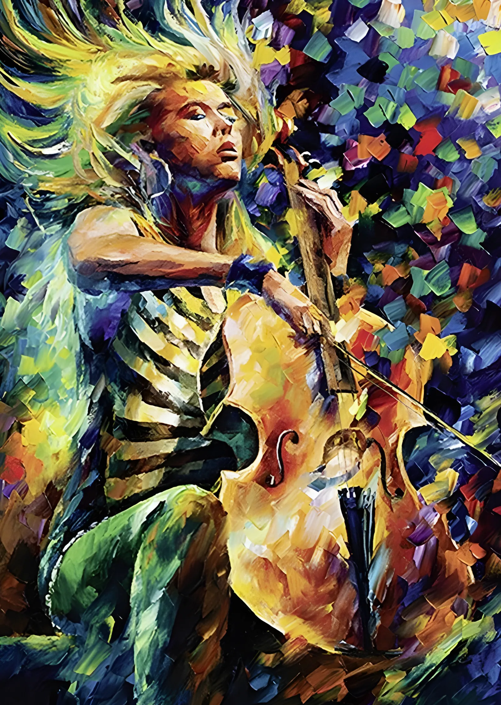 Rhapsody: Kemancı metal tablo