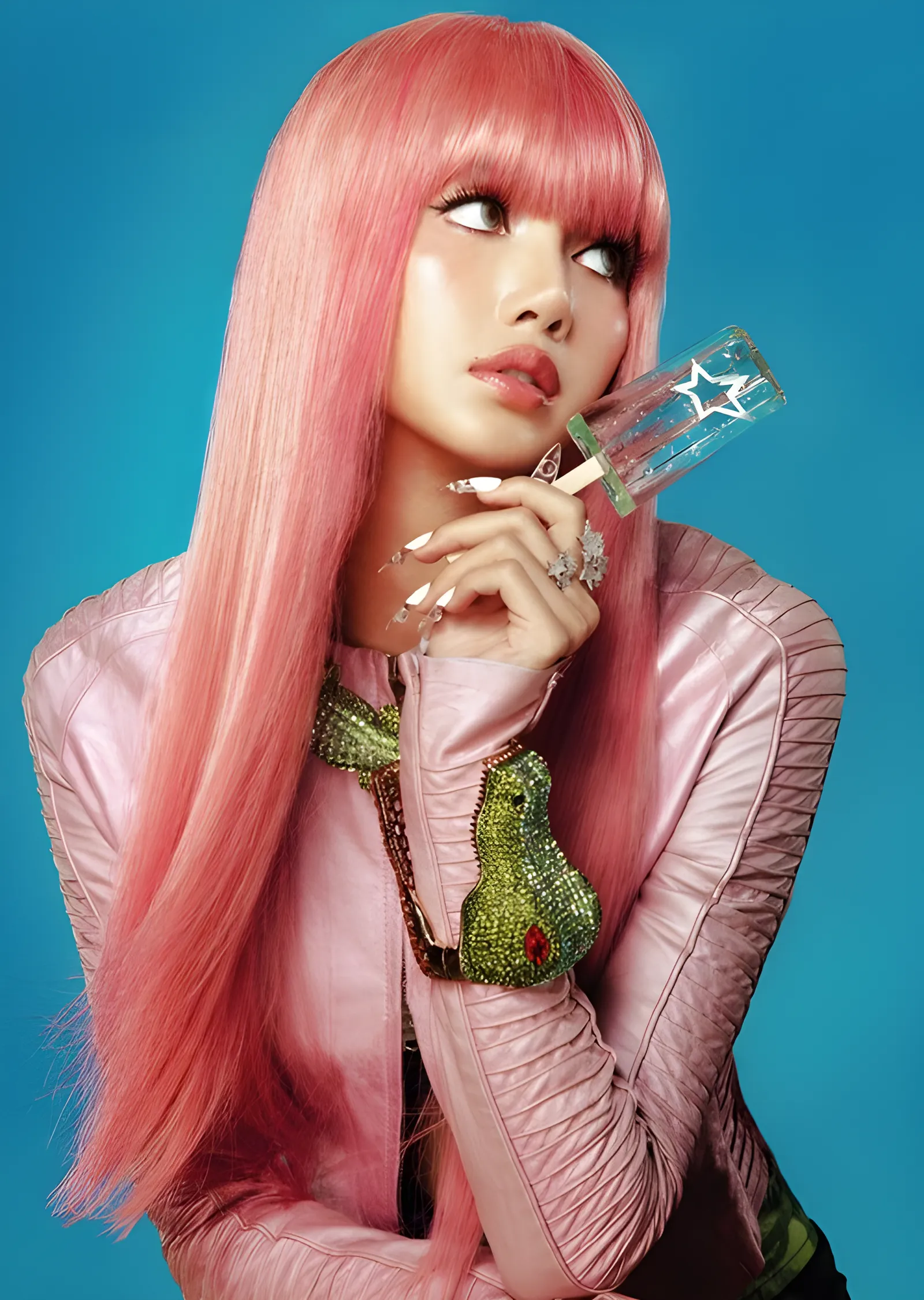 Lisa: Pembe Saç metal tablo