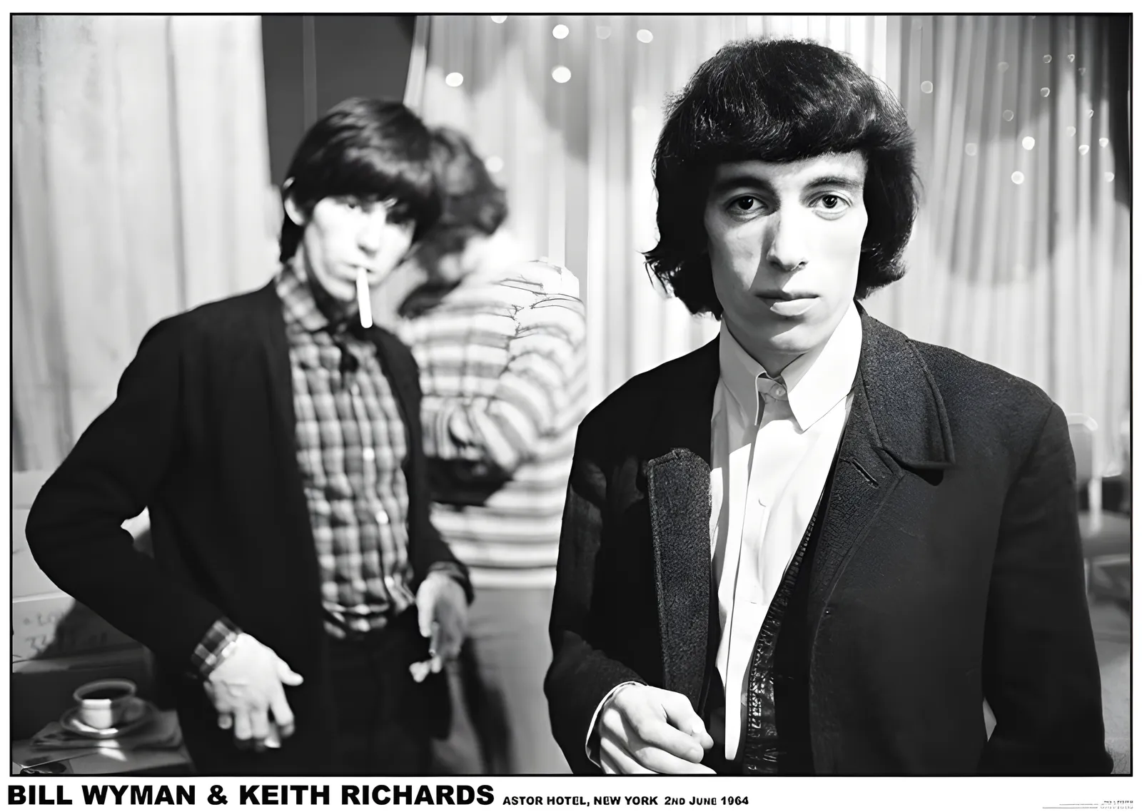 Bill Wyman ve Keith Richards: New York 1964 metal tablo