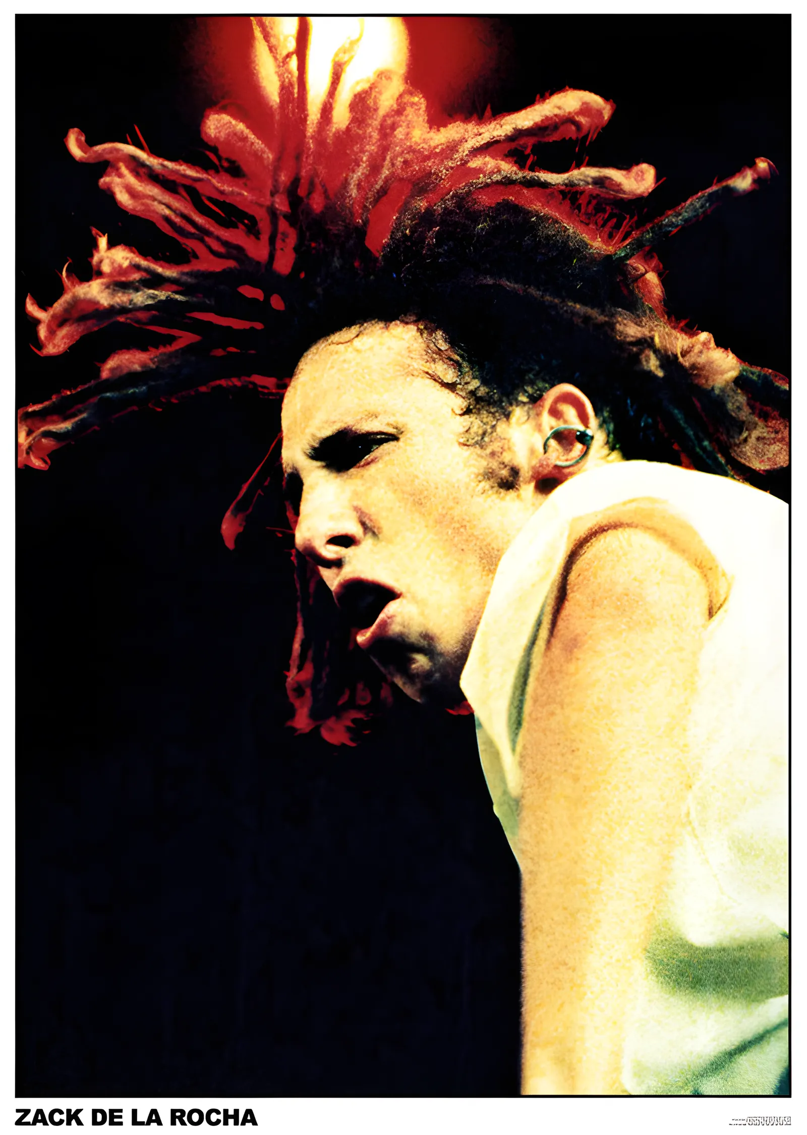 Zack de la Rocha: Rage Against the Machine metal tablo