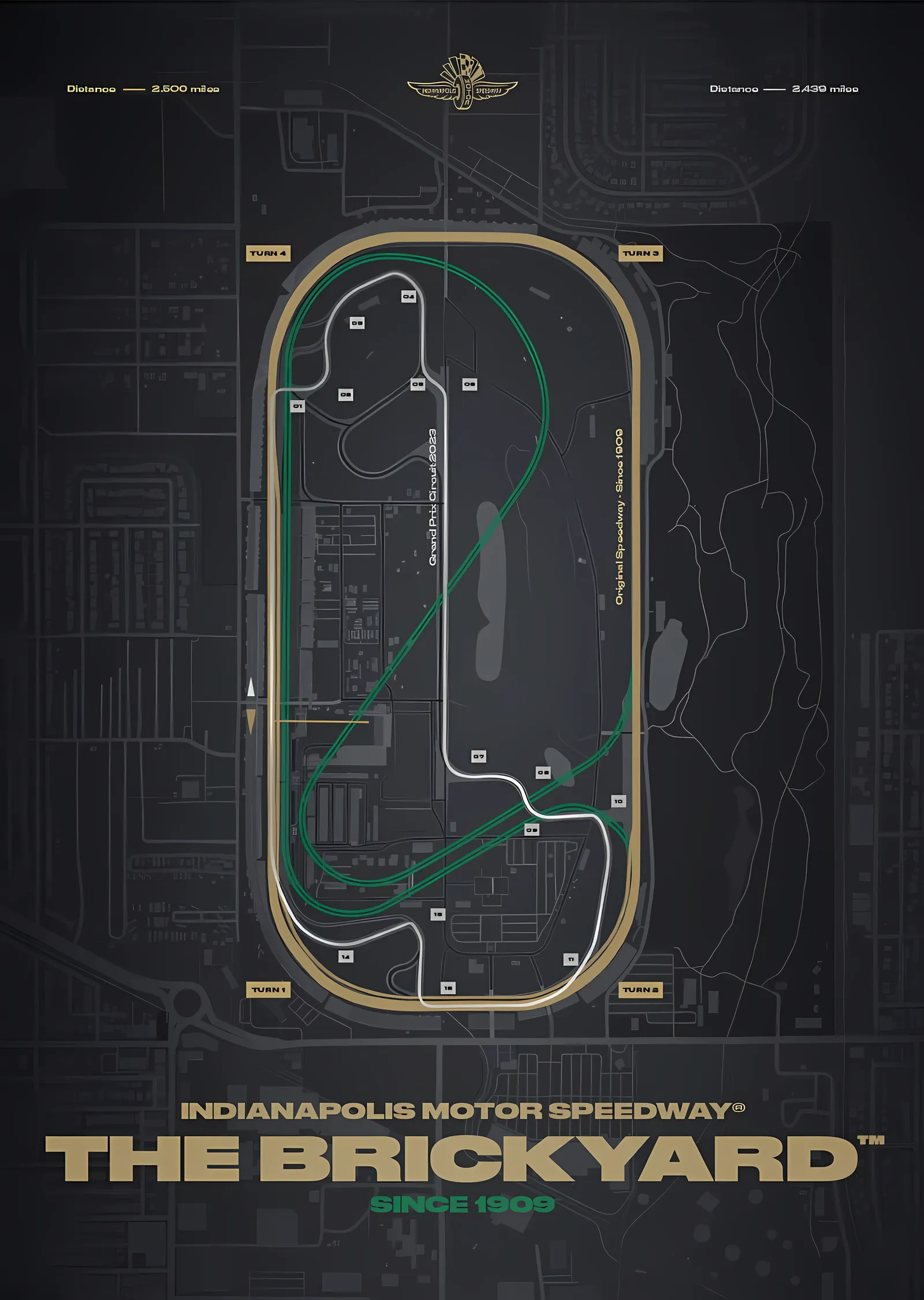 Indianapolis · The Brickyard metal tablo