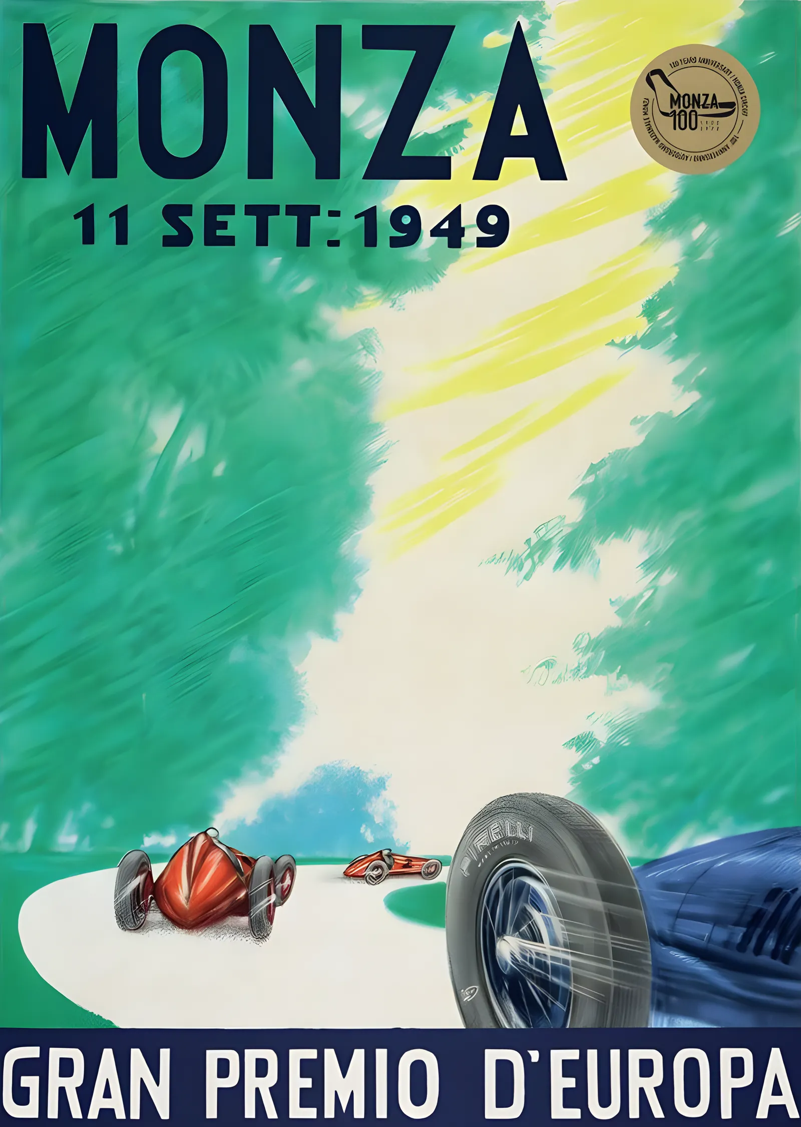 Monza Pisti · 1949 100. Yıl metal tablo
