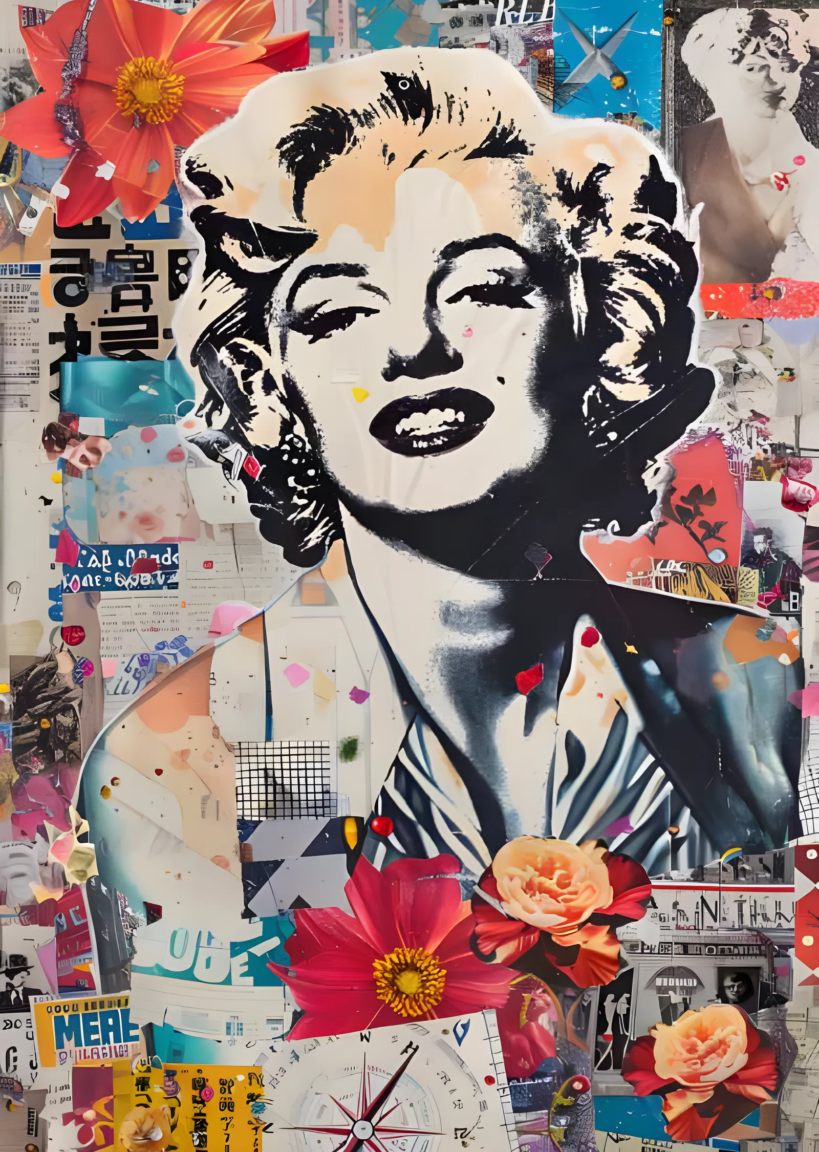 Marilyn Monroe - Kolaj metal tablo