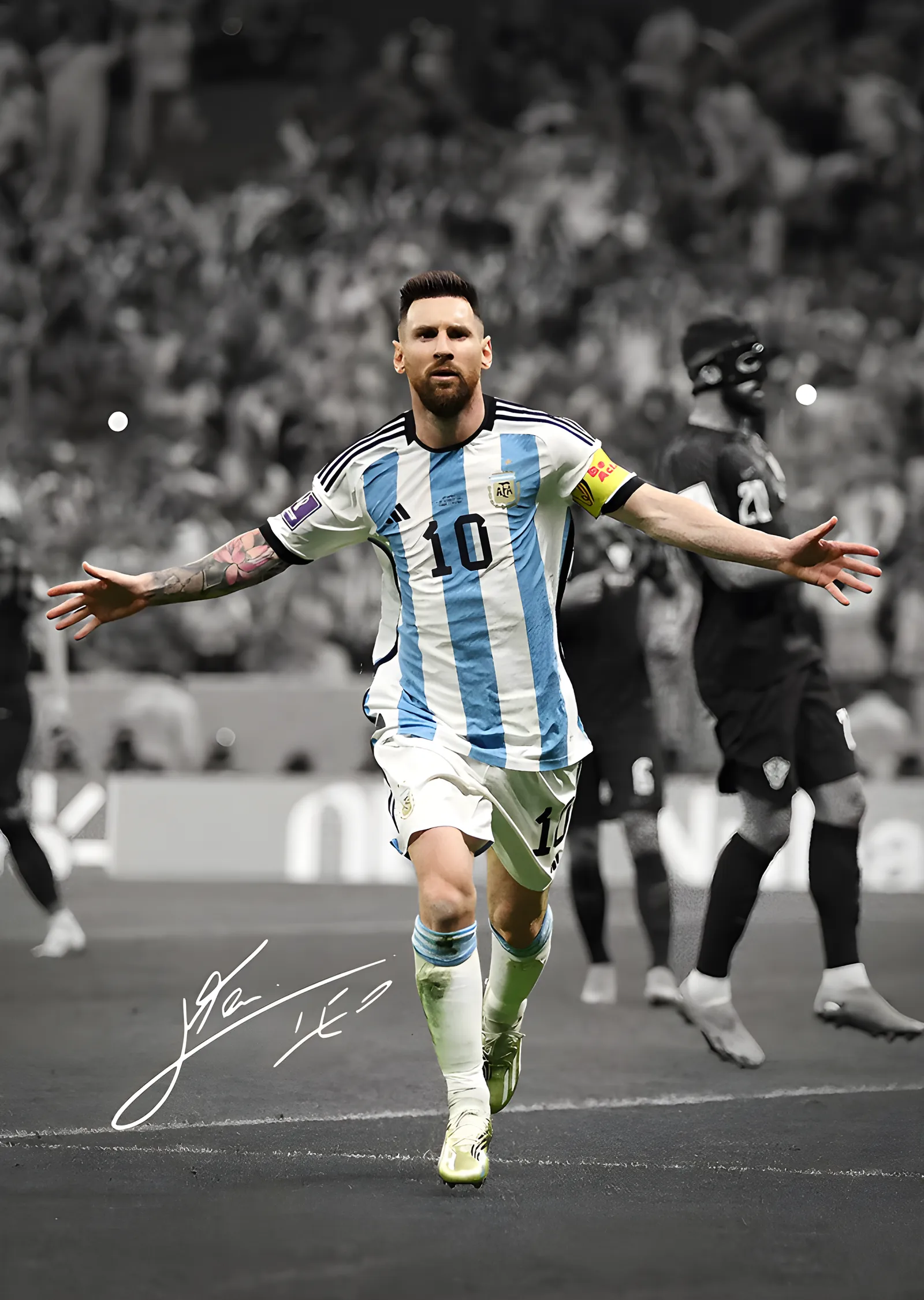 Messi: Dünya Kupası Koşusu metal tablo