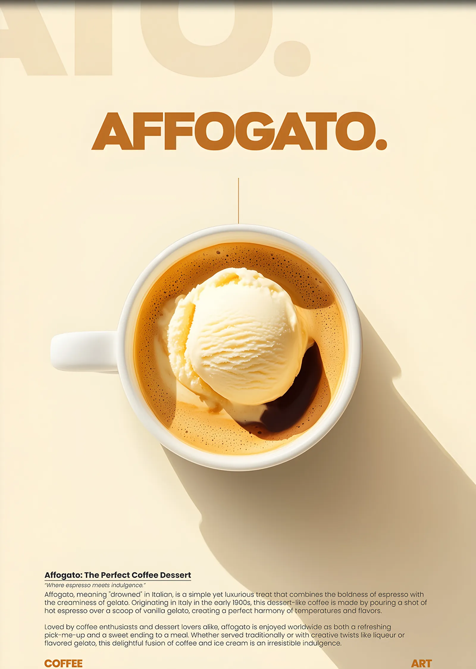 Affogato Fincan Detay metal tablo
