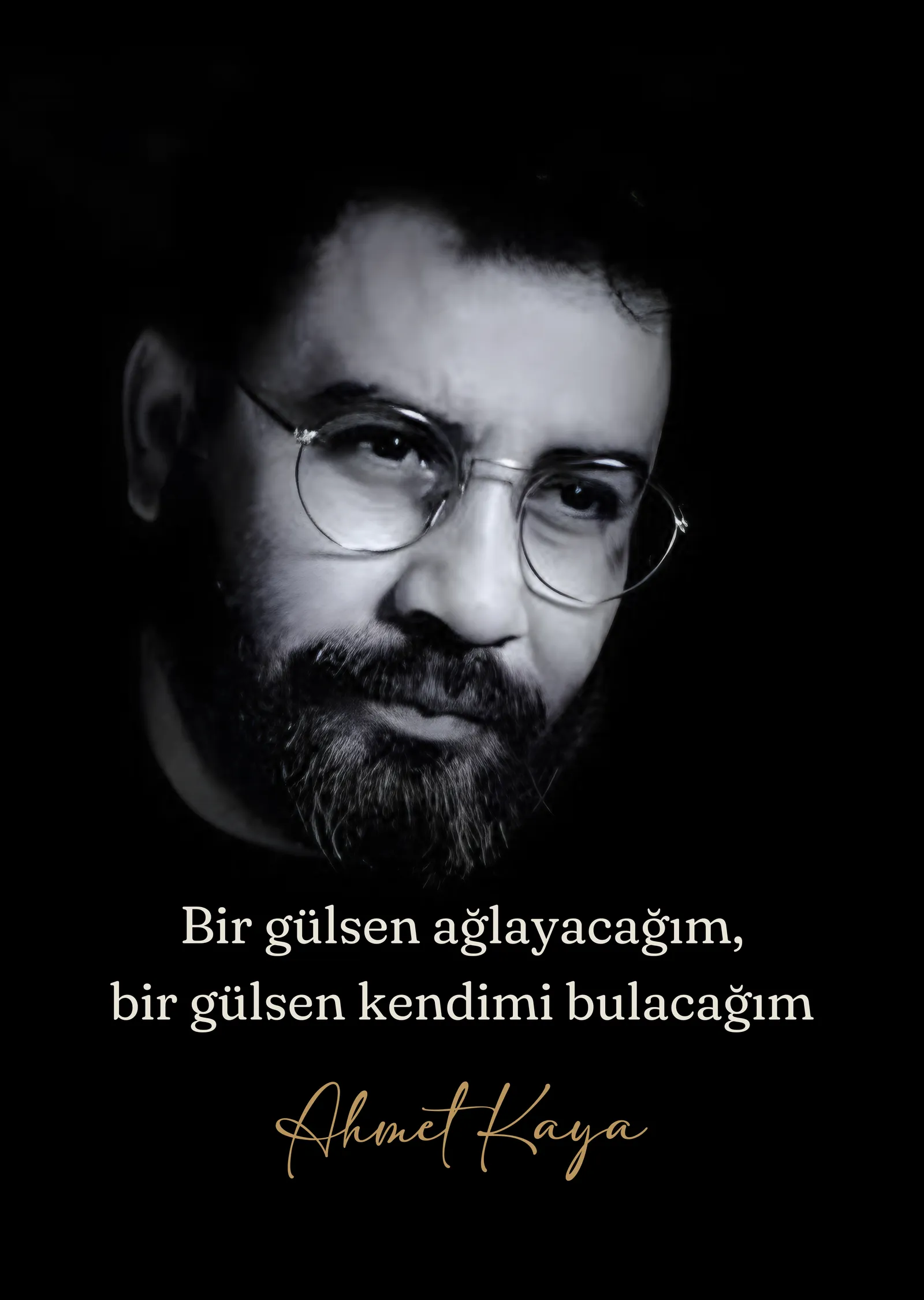 Ahmet Kaya - Bir Gülsen Ağlayacağım metal tablo
