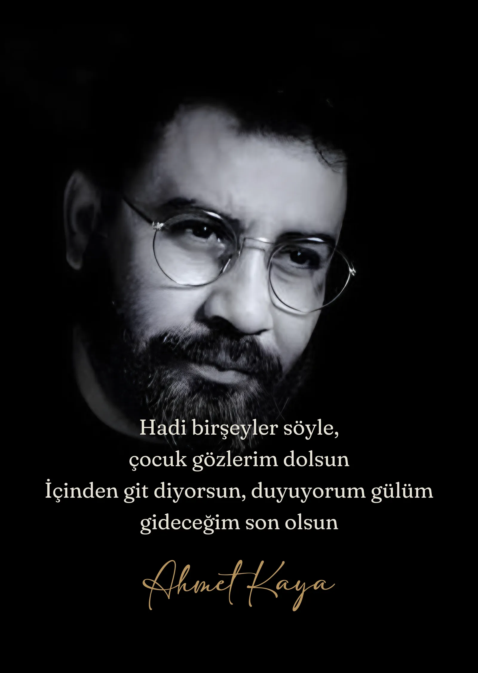 Ahmet Kaya - Hadi Birşeyler Söyle metal tablo