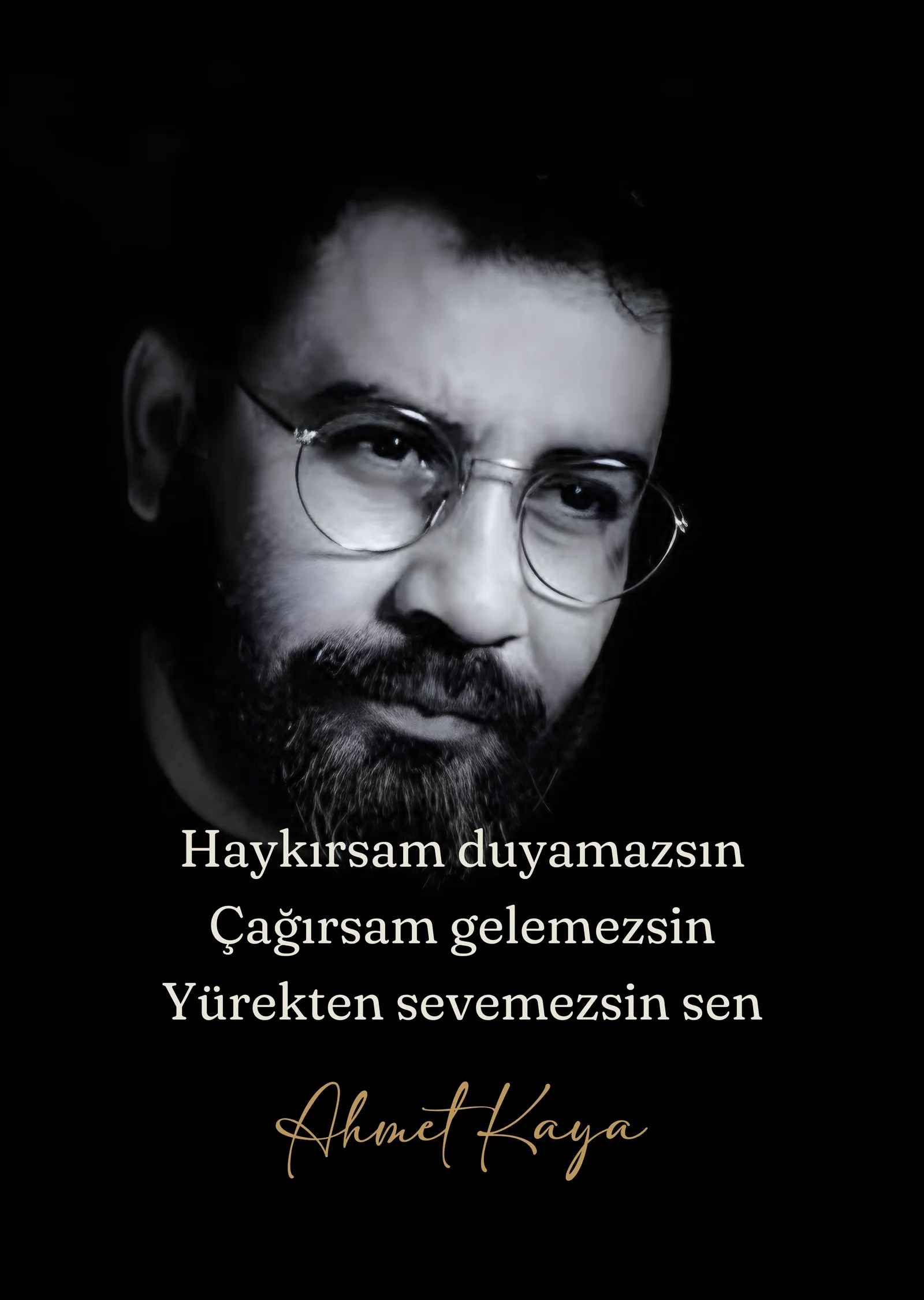 Ahmet Kaya - Haykırsam Duyamazsın metal tablo
