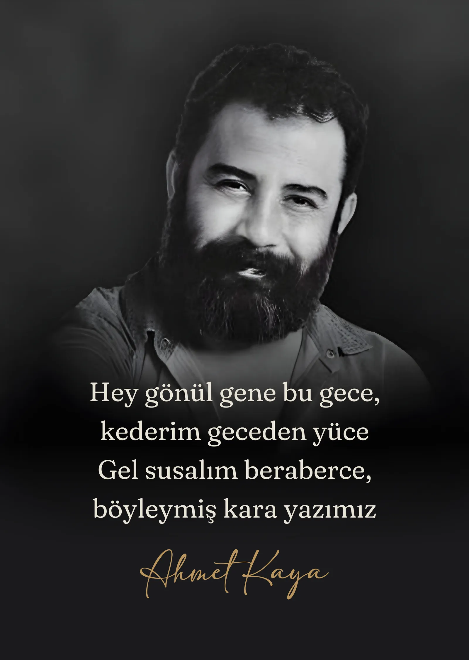 Ahmet Kaya - Hey Gönül Gene Bu Gece metal tablo
