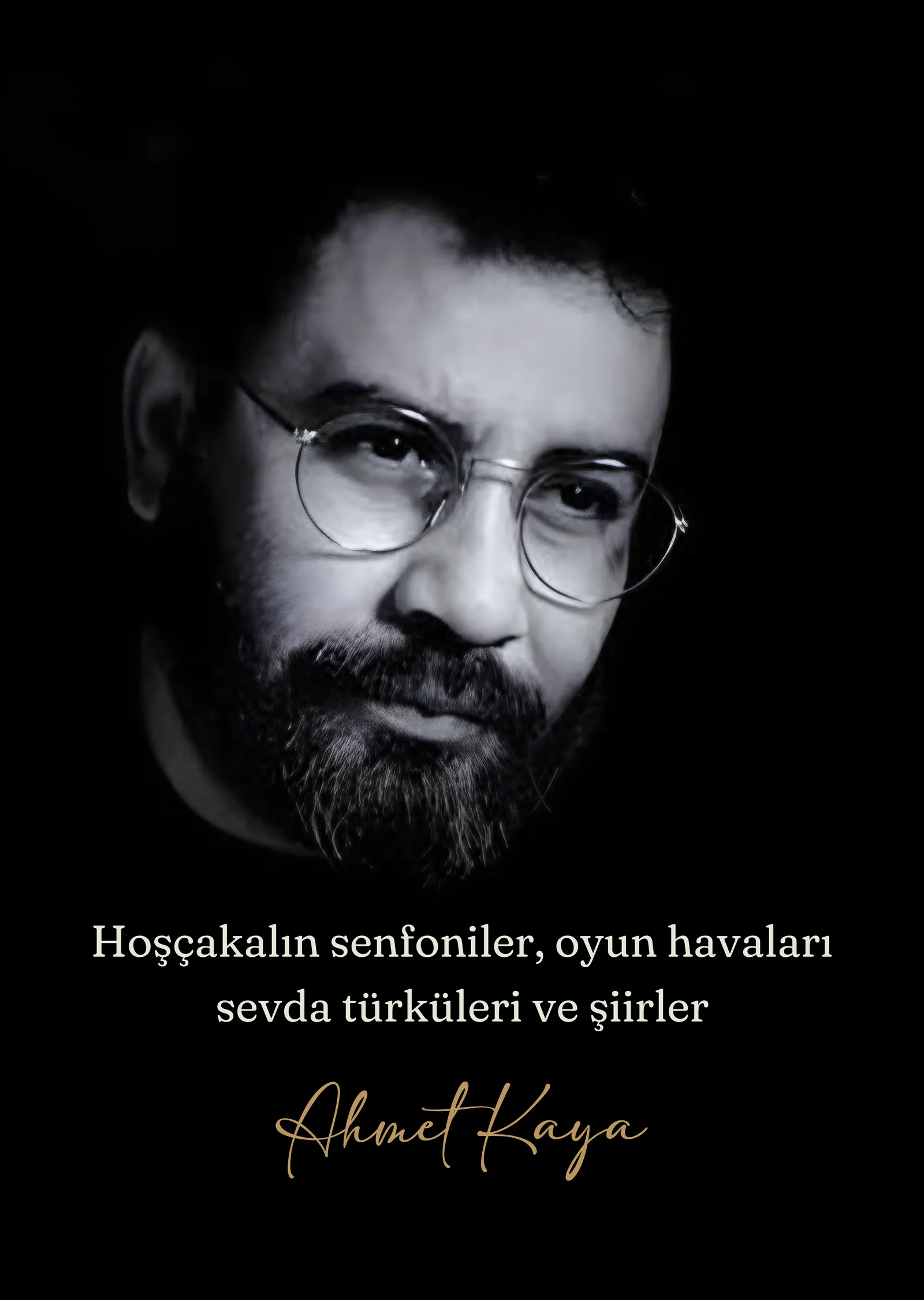 Ahmet Kaya - Hoşçakalın Senfoniler metal tablo