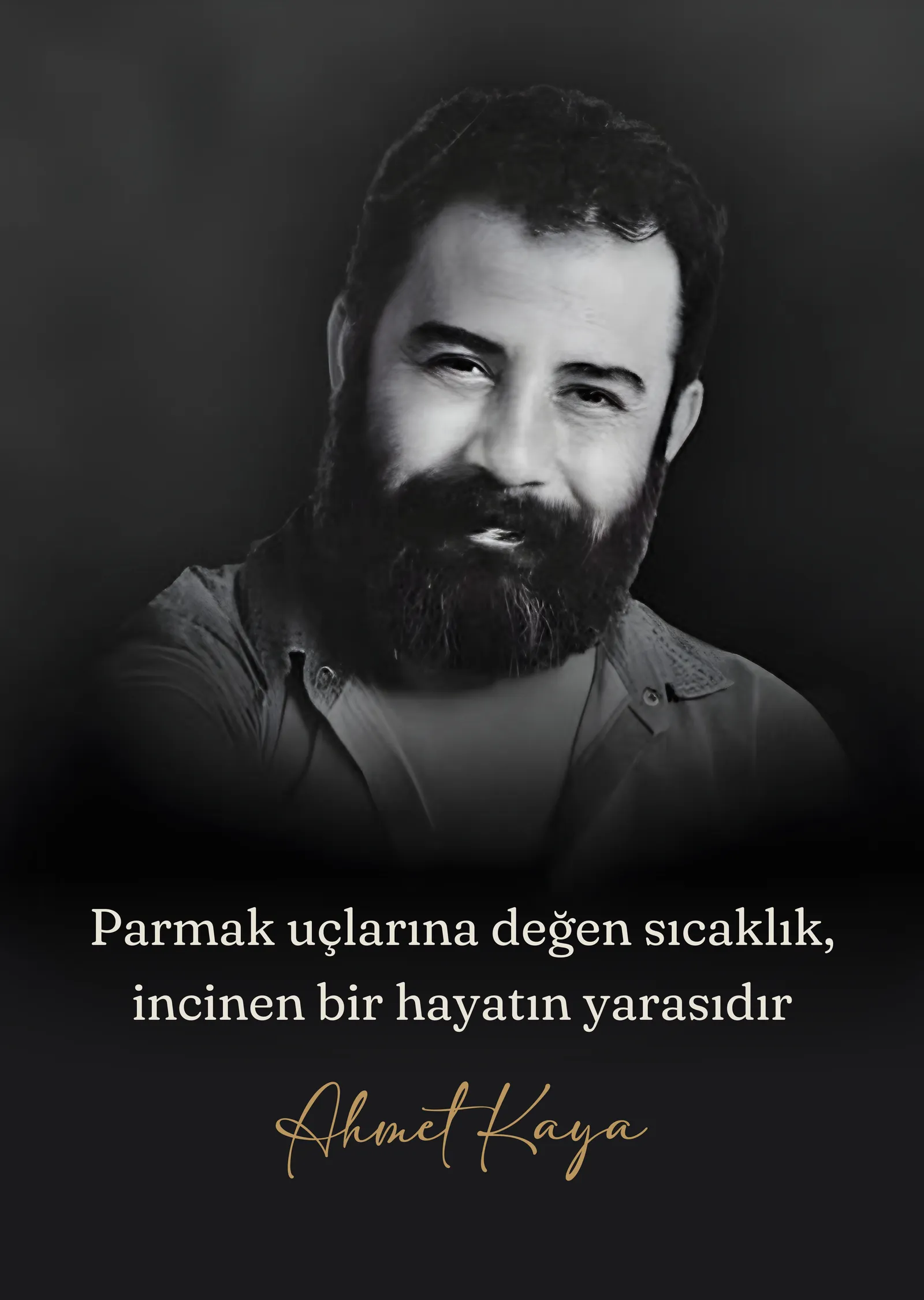 Ahmet Kaya - Parmak Uçlarına Değen Sıcaklık metal tablo