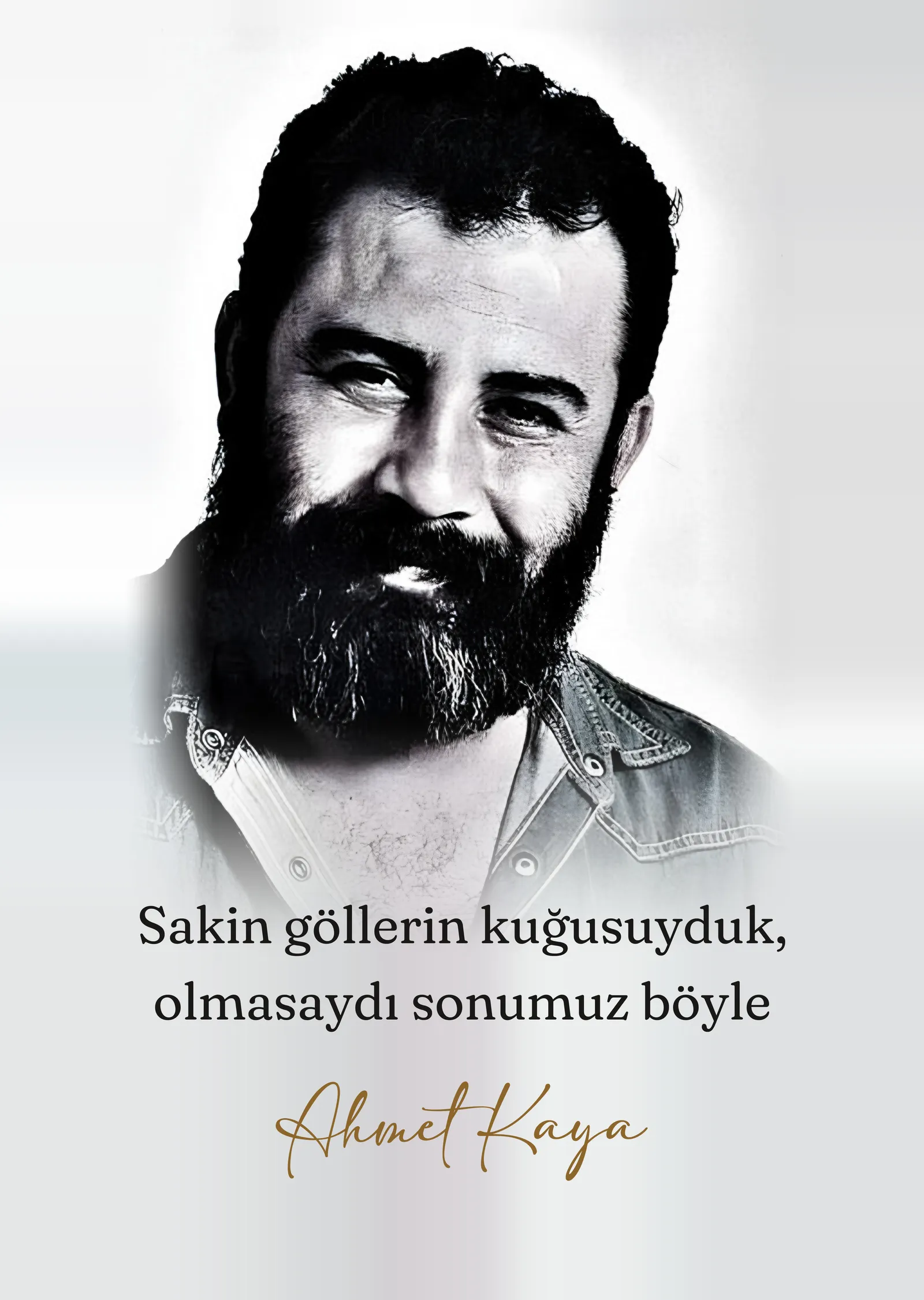 Ahmet Kaya - Sakin Göllerin Kuğusuyduk metal tablo