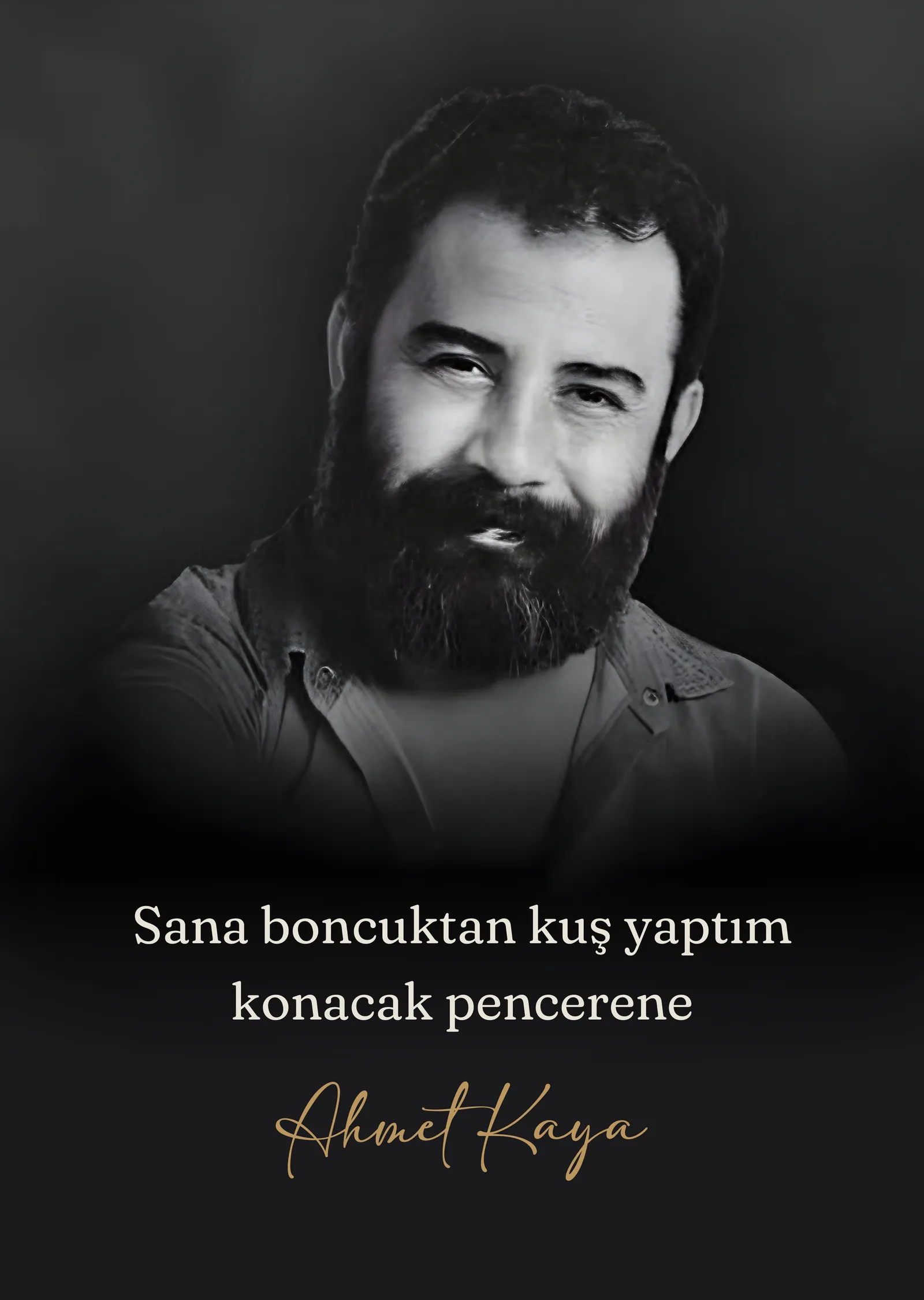 Ahmet Kaya - Sana Boncuktan Kuş Yaptım metal tablo