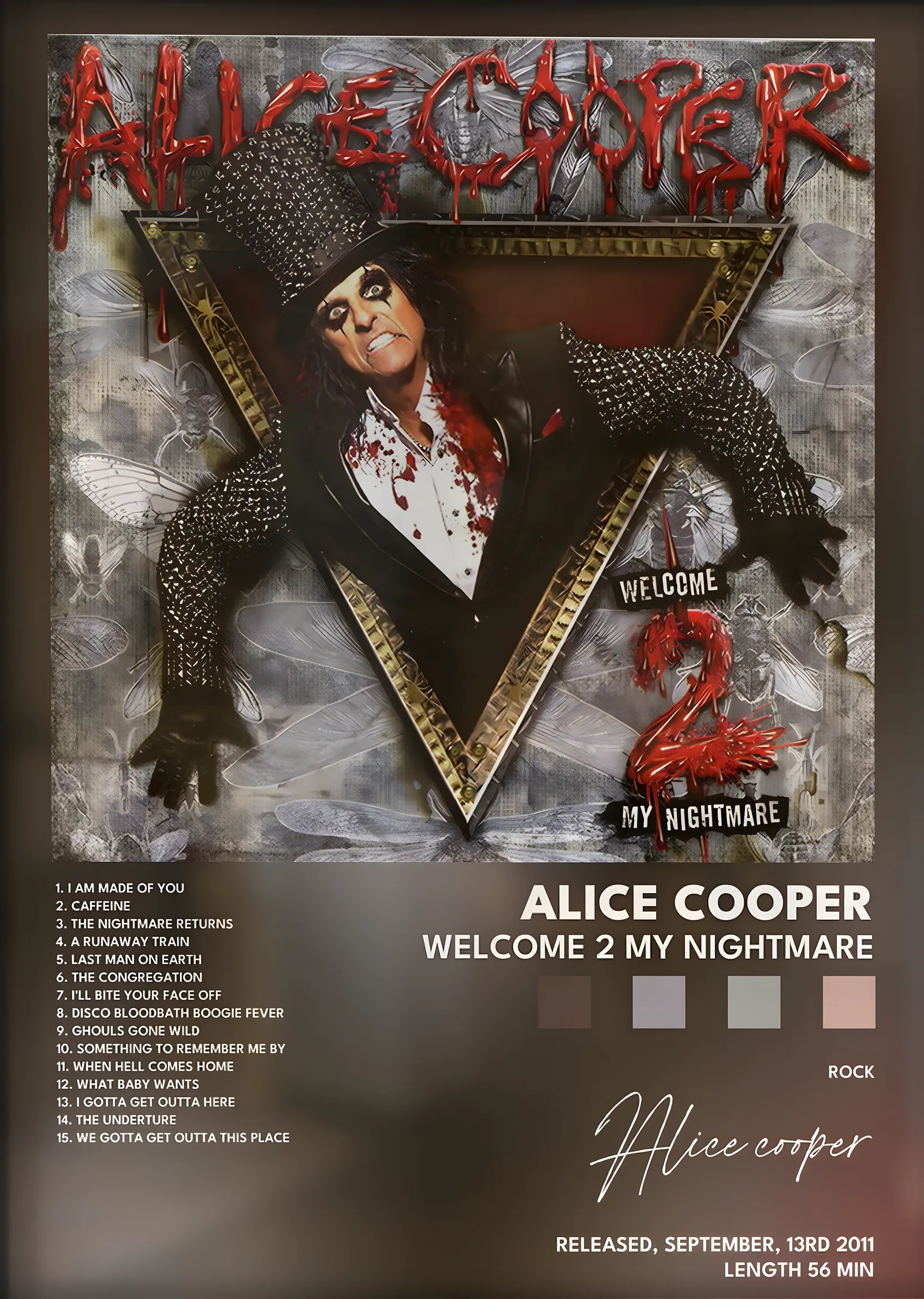 Alice Cooper: Welcome 2 My Nightmare metal tablo