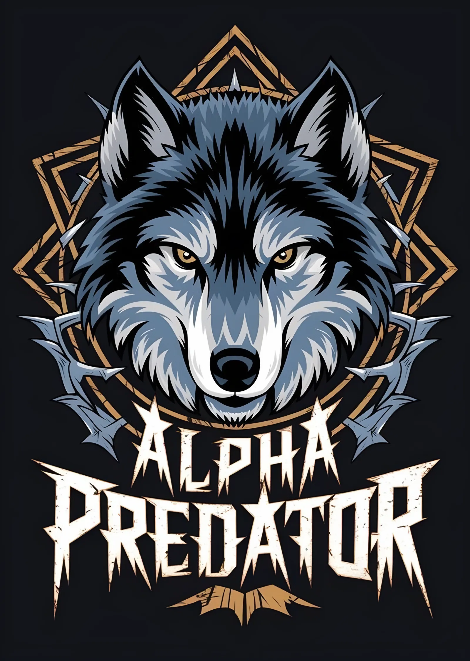 Alpha Predator - Kurt Amblemi metal tablo