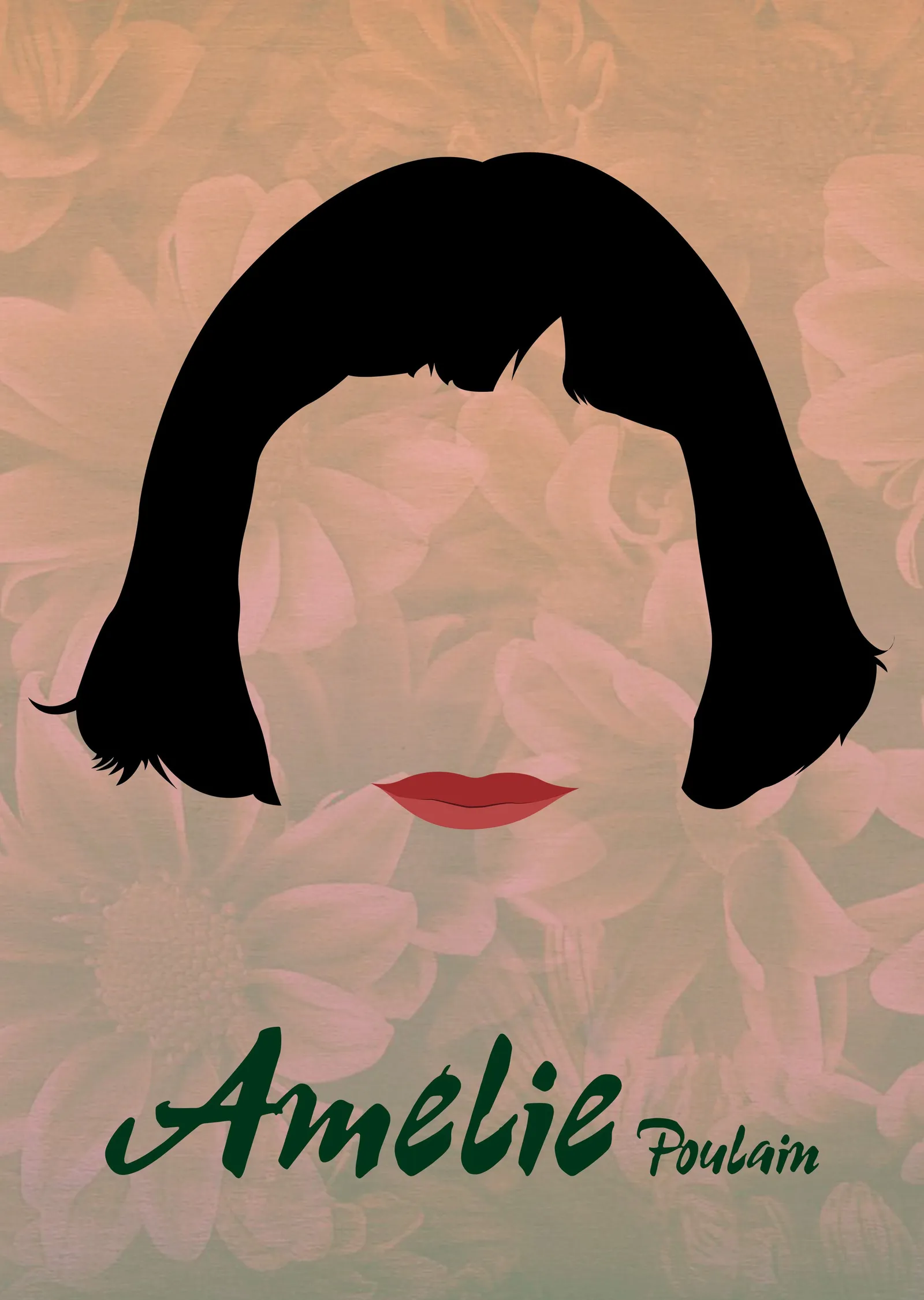 Amelie Poulain Minimalist metal tablo