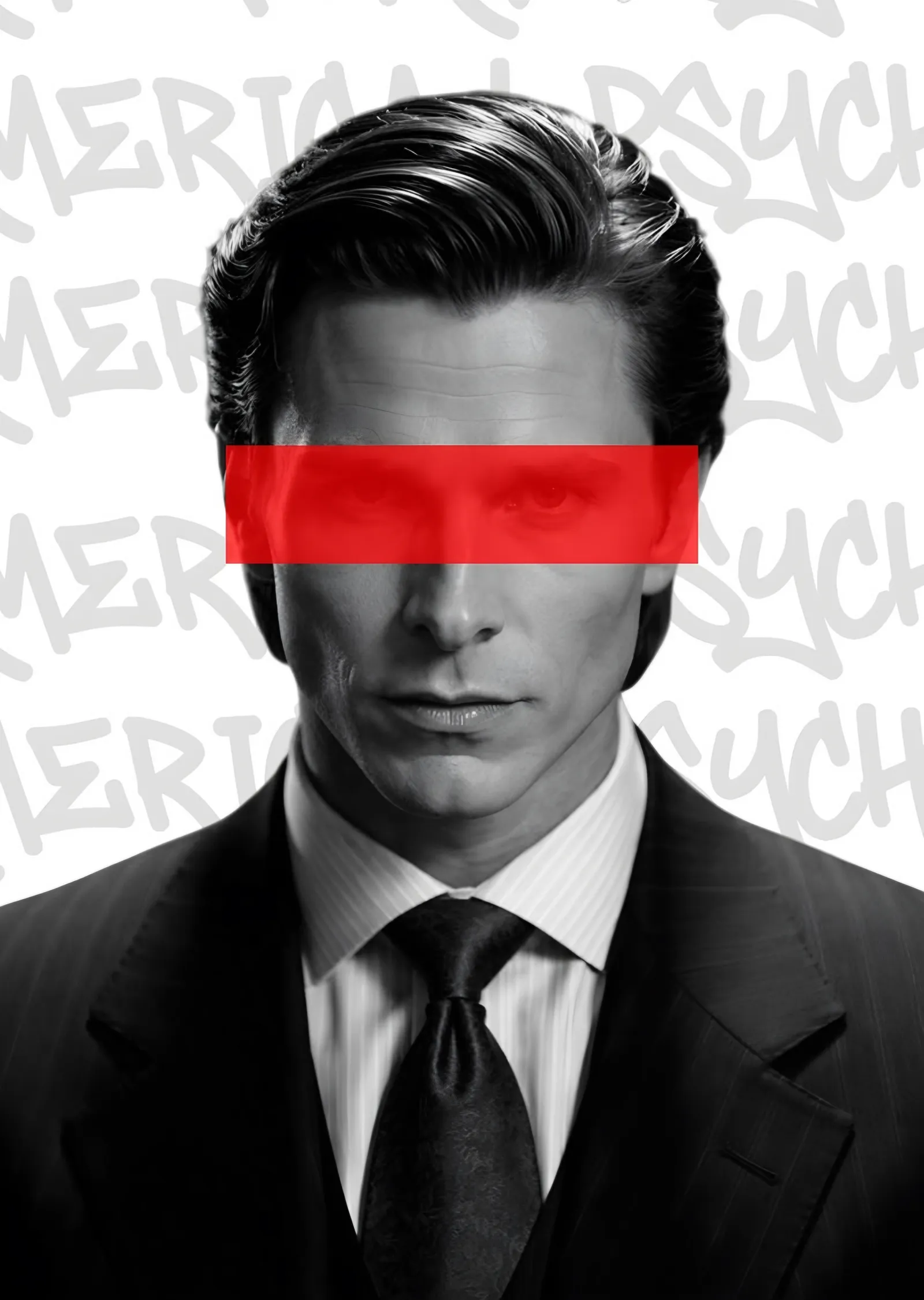American Psycho - Kırmızı Bant metal tablo