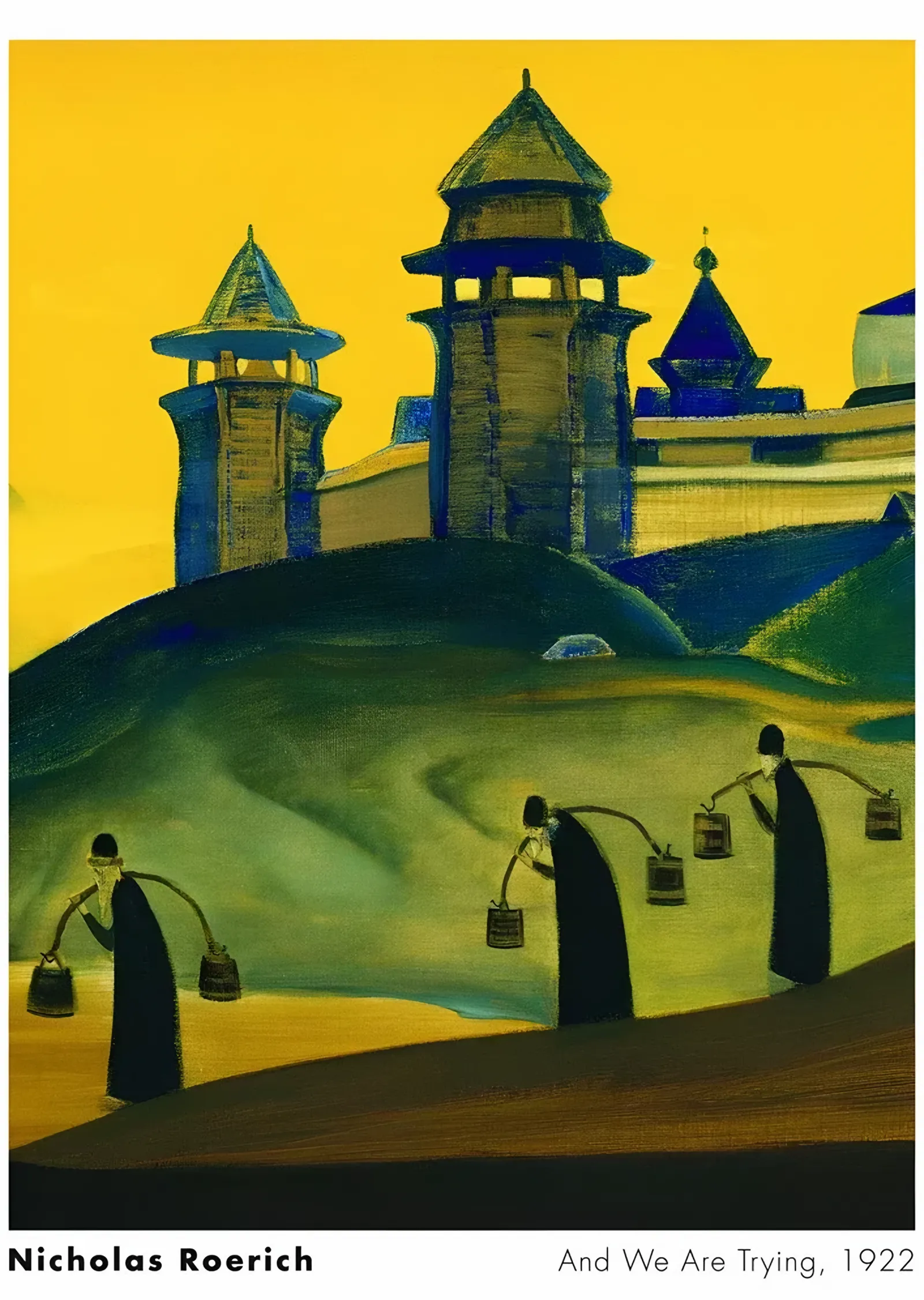 And We Are Trying - Nicholas Roerich metal tablo