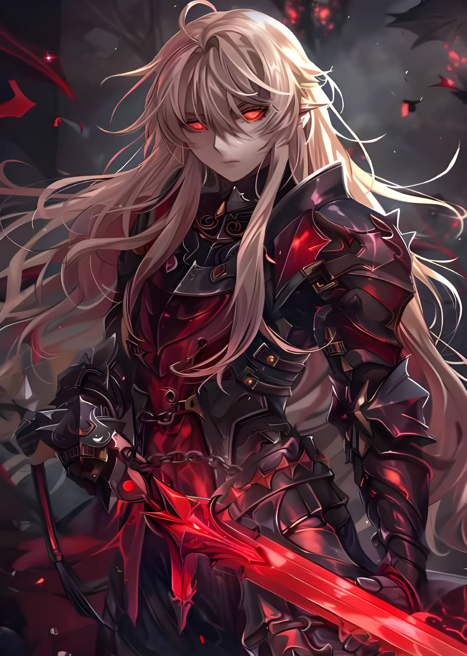 Kızıl Kılıçlı Anime Savaşçısı metal tablo