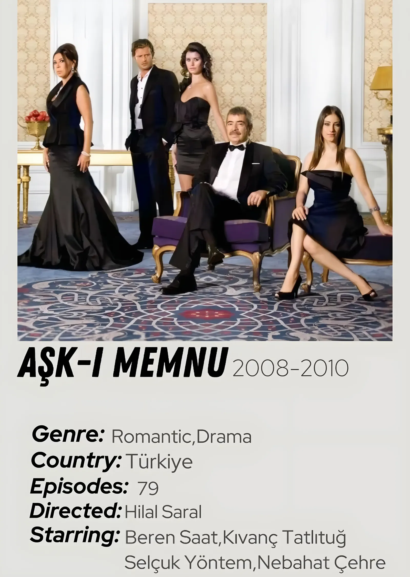 Aşk-ı Memnu: Dizi Künyesi Afişi metal tablo