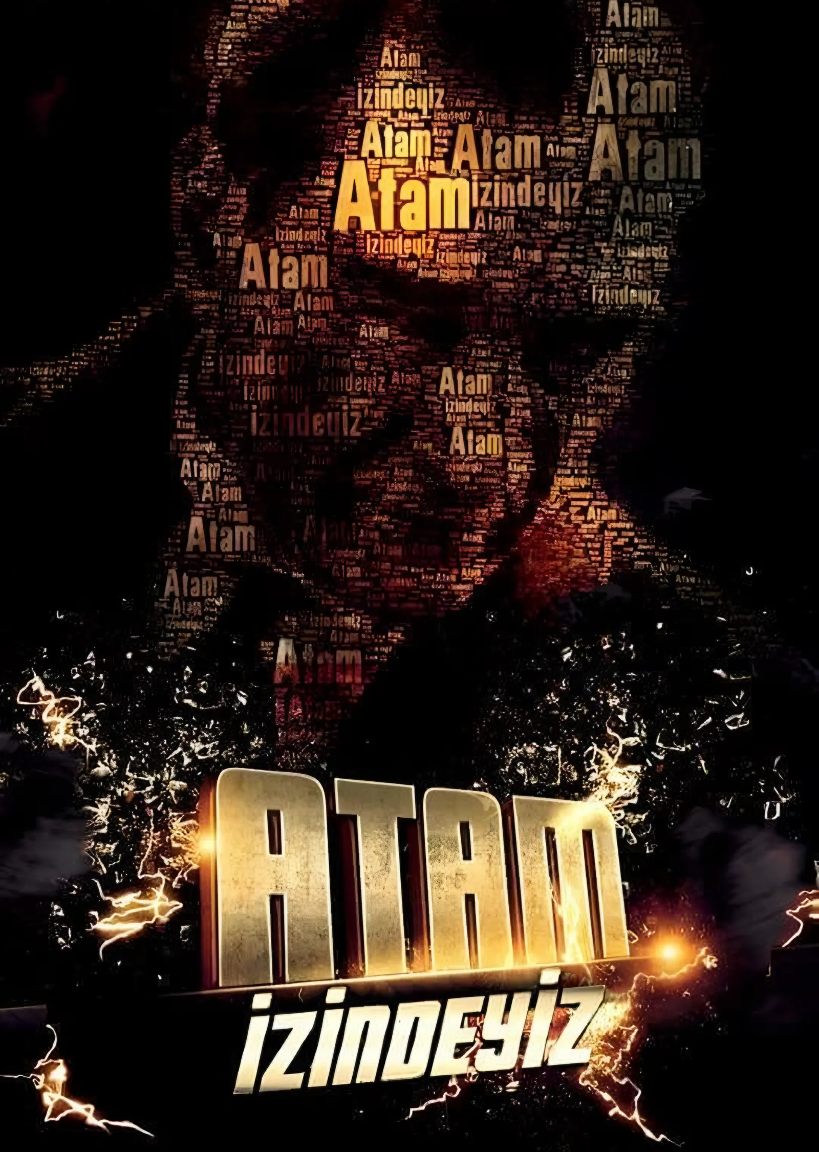 Atam İzindeyiz - Altın metal tablo