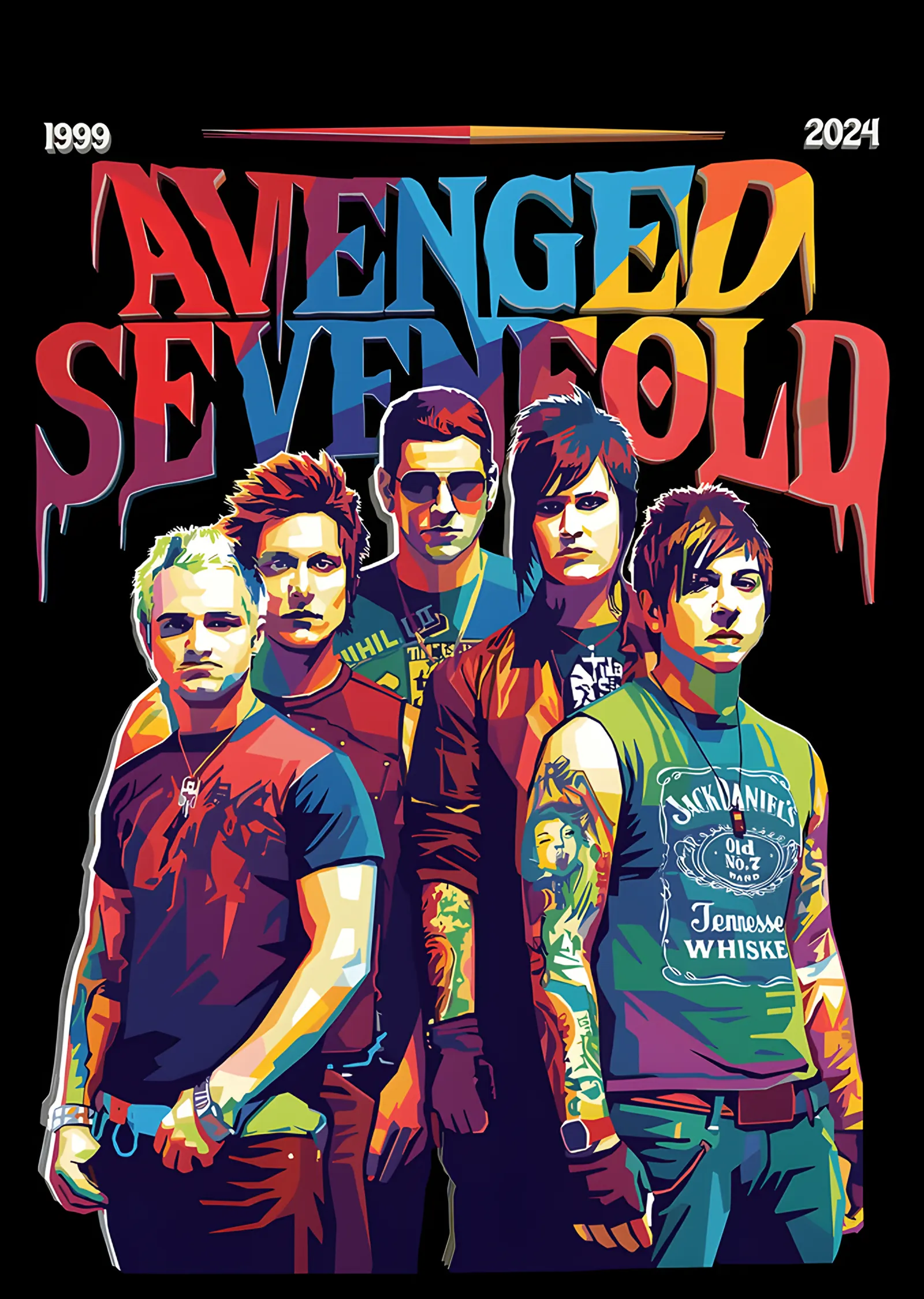 Avenged Sevenfold Grup Pop Art metal tablo