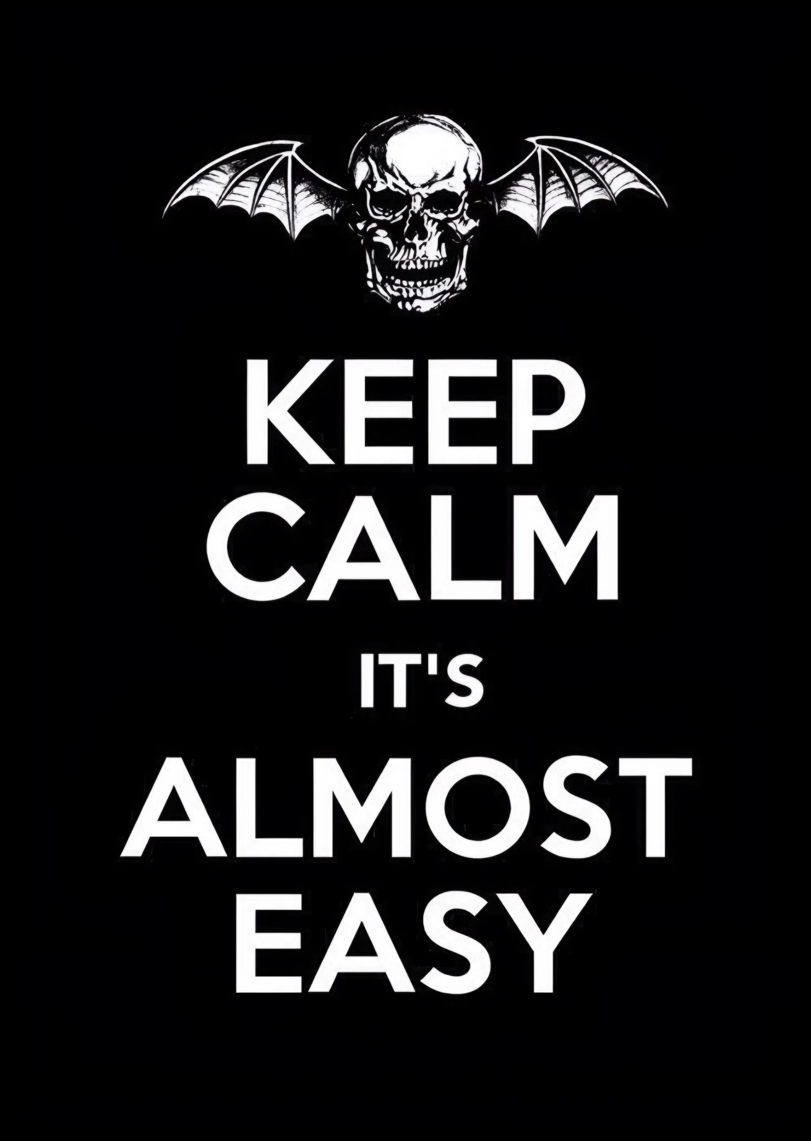 Avenged Sevenfold - Keep Calm It's Almost Easy metal tablo