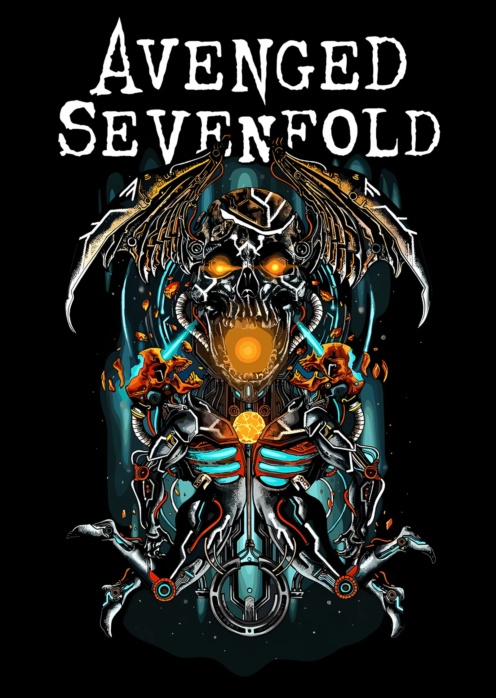 Avenged Sevenfold Turkuaz Totem metal tablo