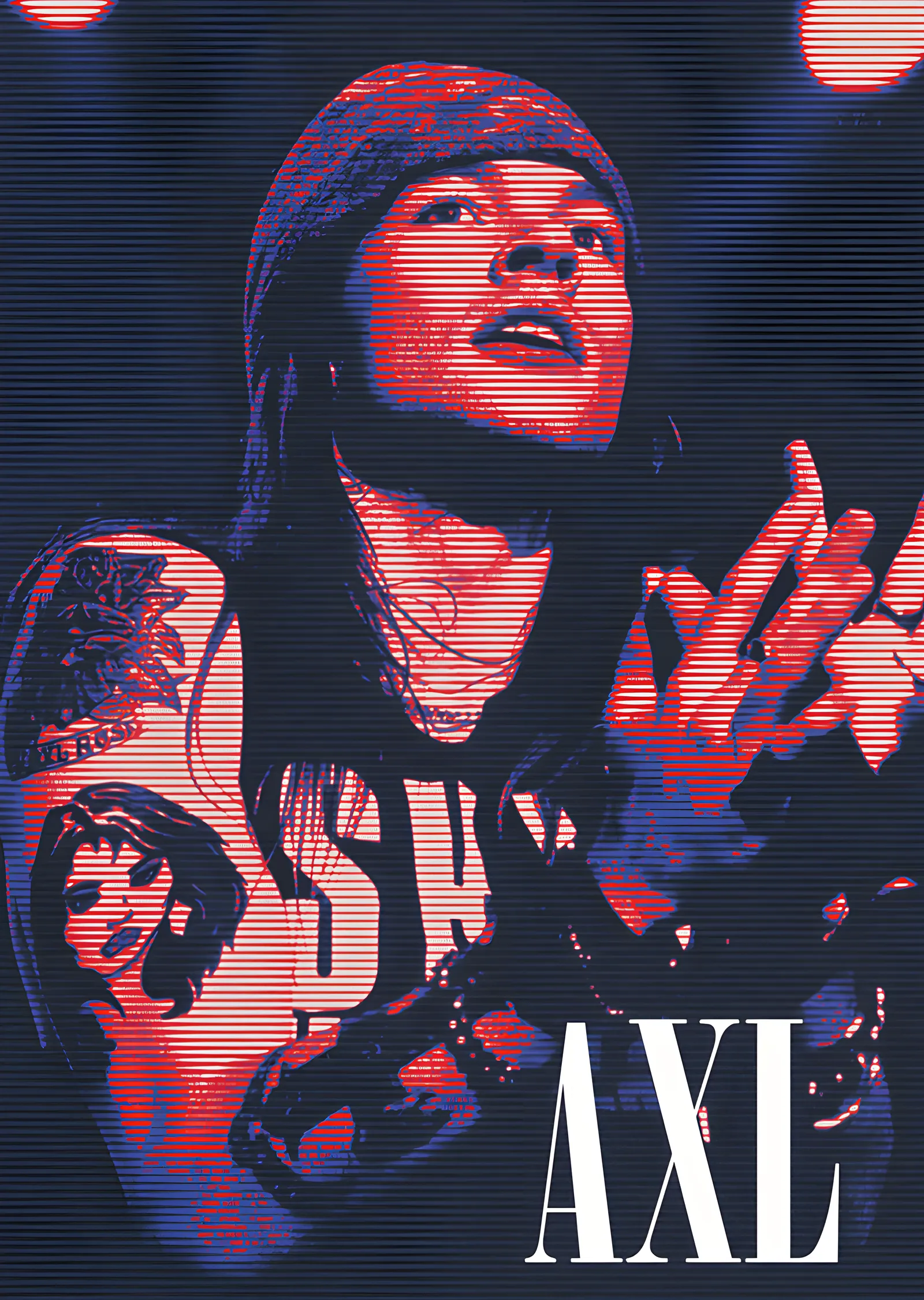 Axl Rose - Halftone Baskı metal tablo