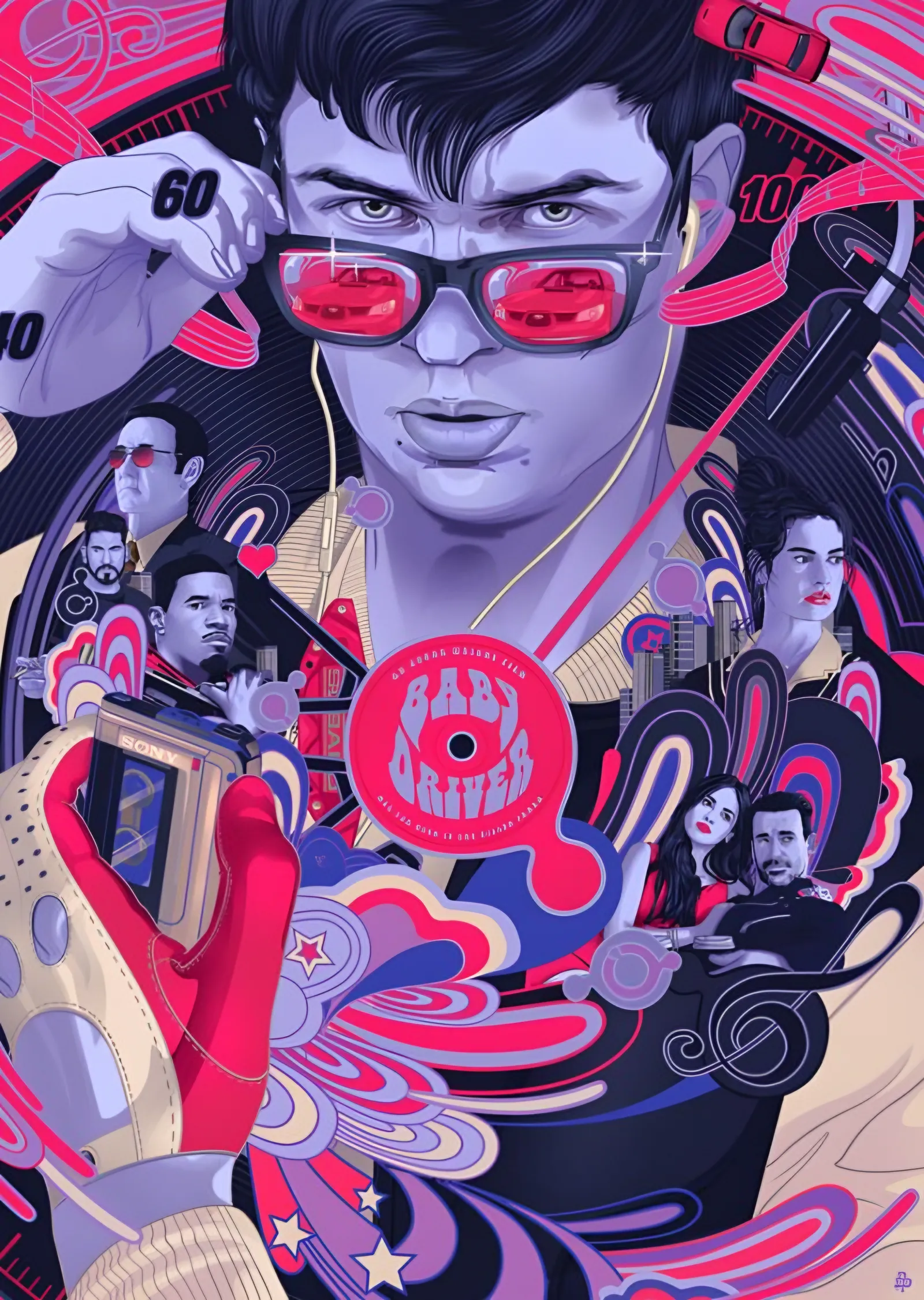 Baby Driver - Psychedelic metal tablo