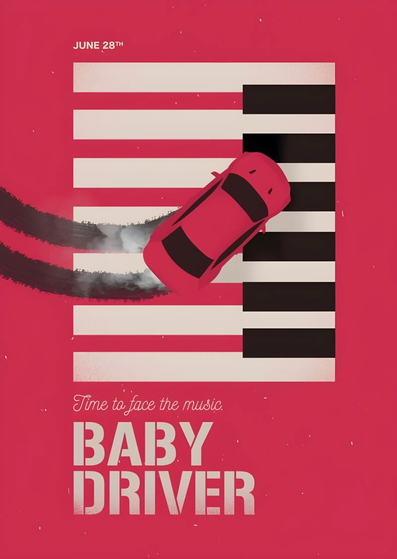 Baby Driver Yaya Geçidi metal tablo