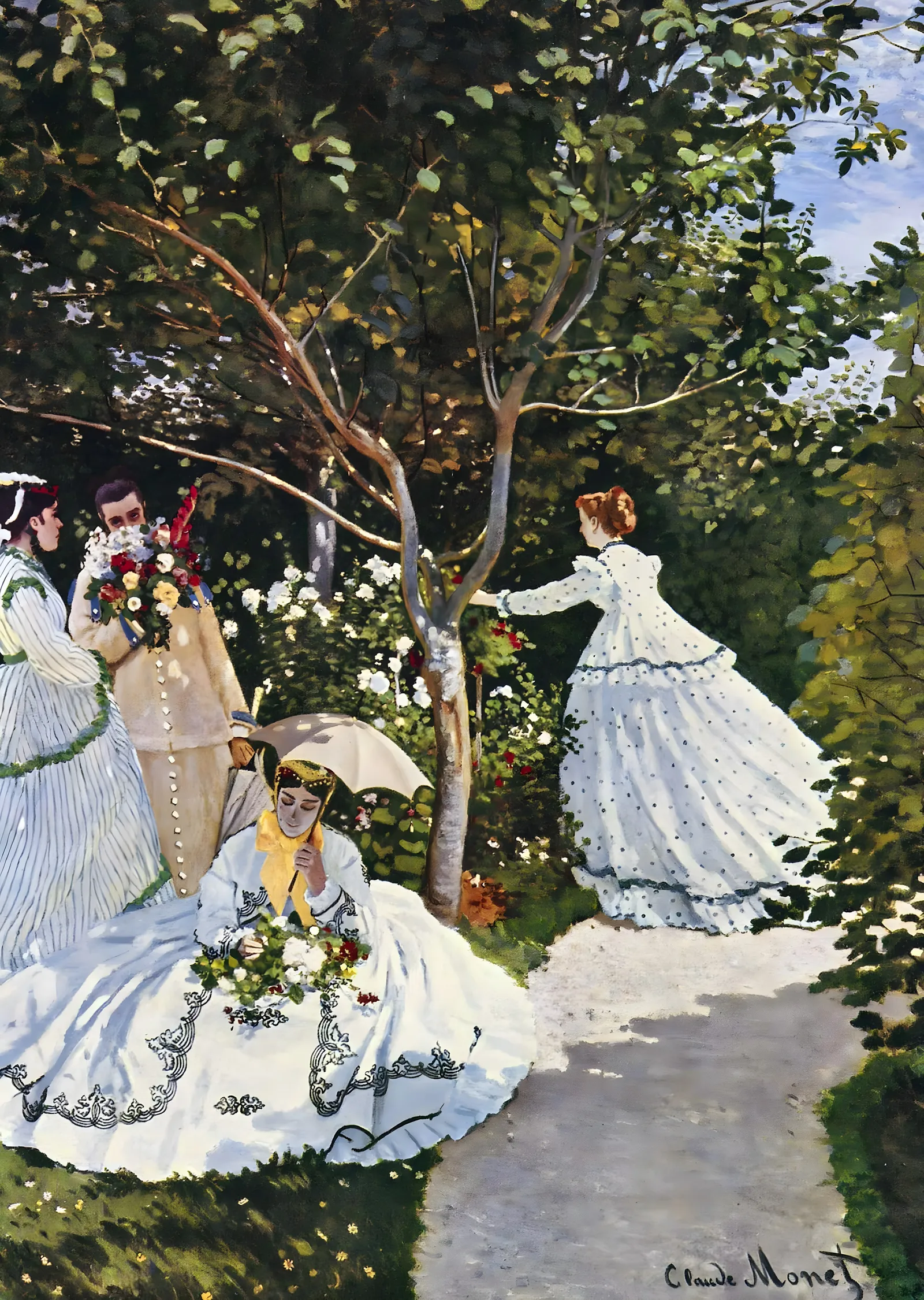 Bahçedeki Kadınlar - Claude Monet metal tablo