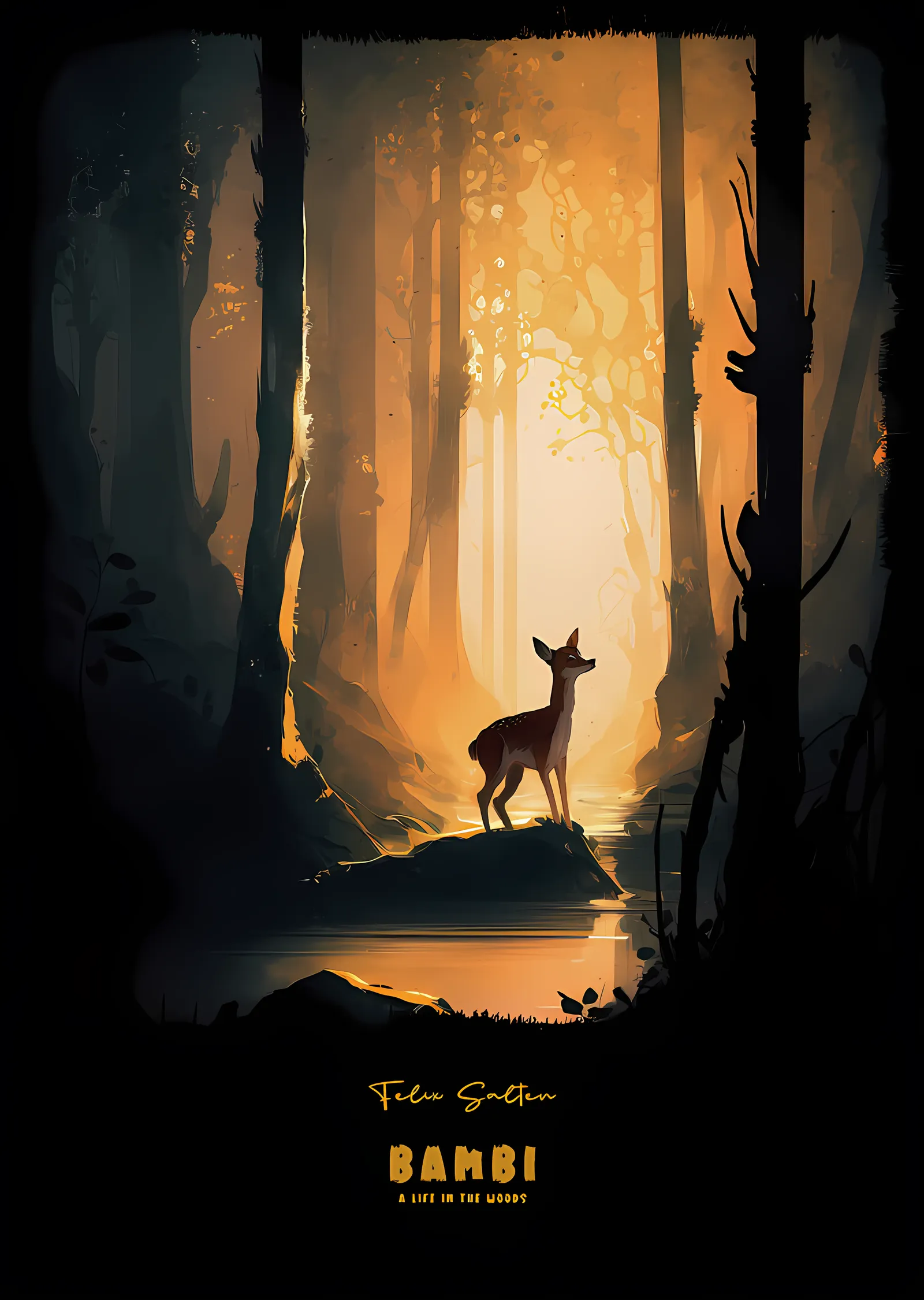 Bambi metal tablo
