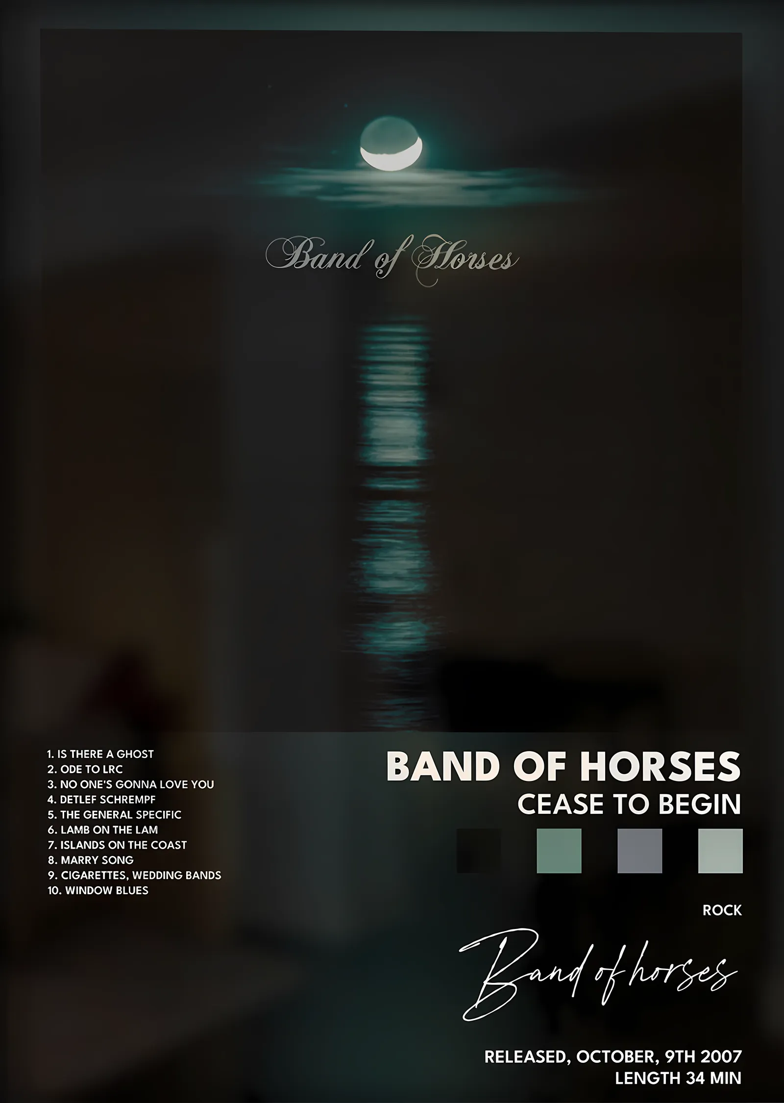 Band of Horses: Cease to Begin metal tablo