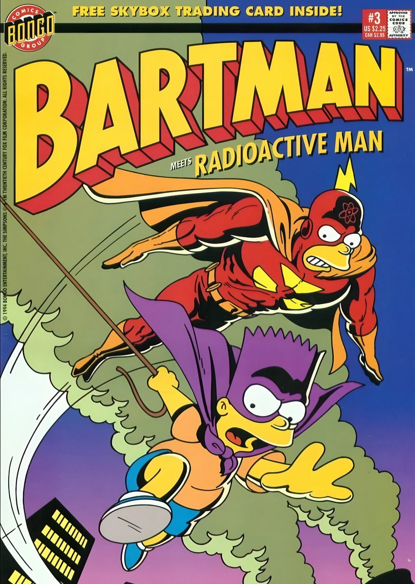 Bartman ve Radioactive Man - The Simpsons metal tablo