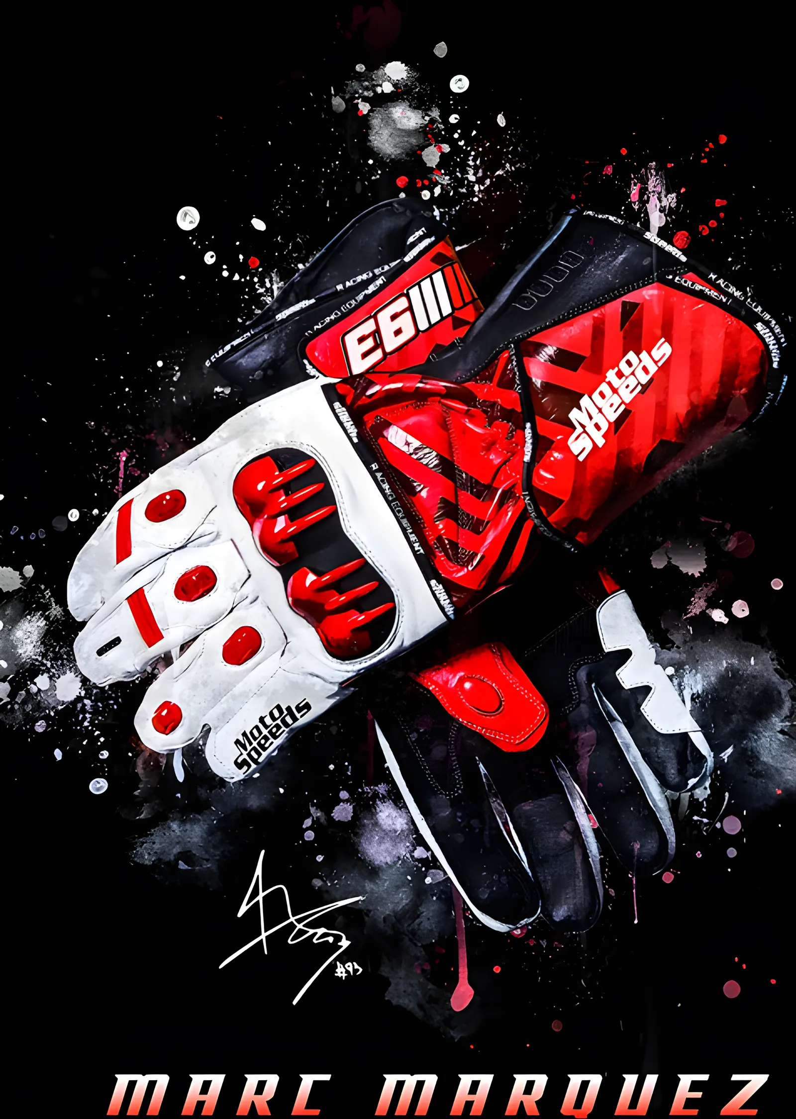 Marc Marquez - Yarış Eldiveni metal tablo