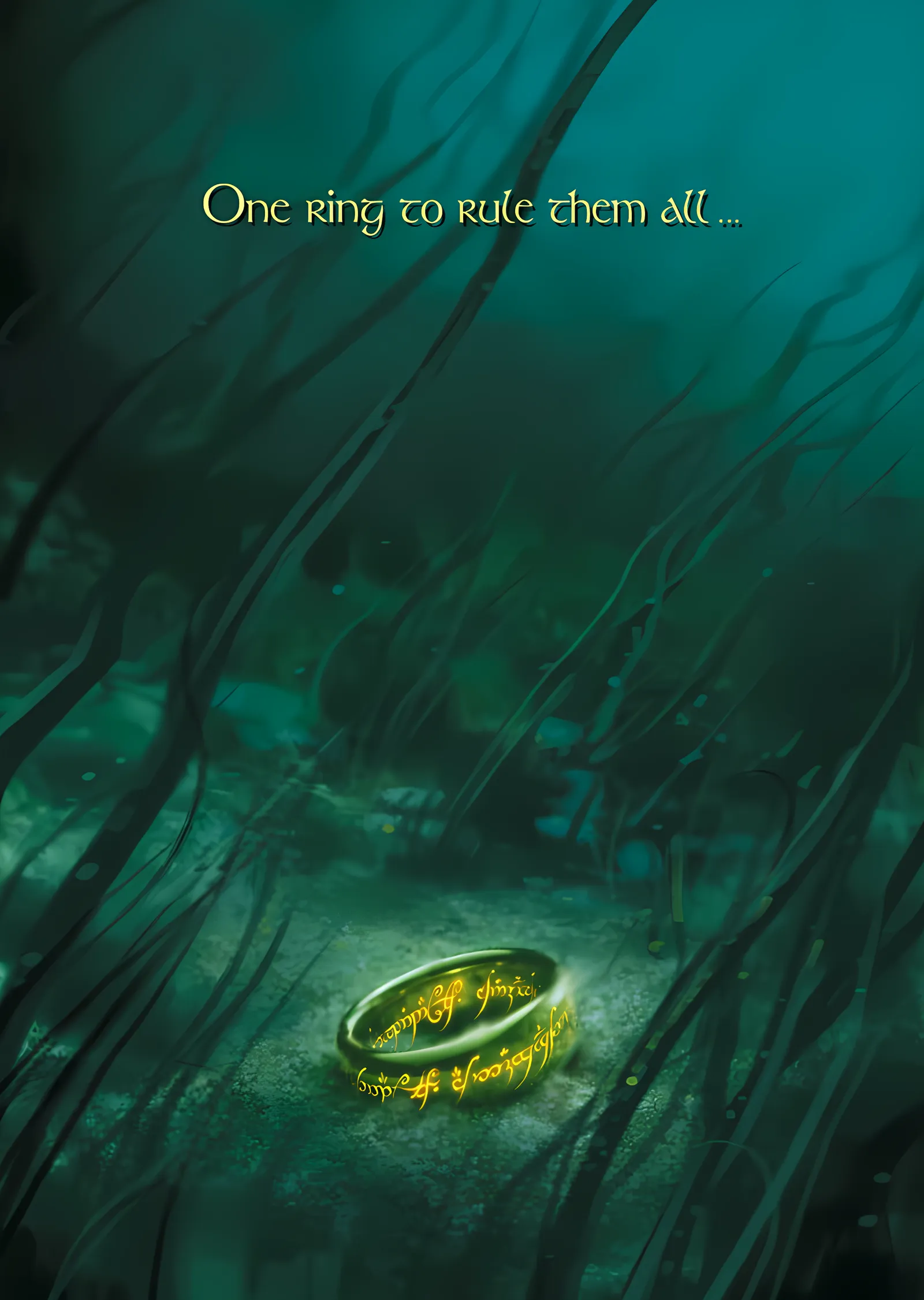 The Lord of the Rings: One Ring to Rule Them All metal tablo