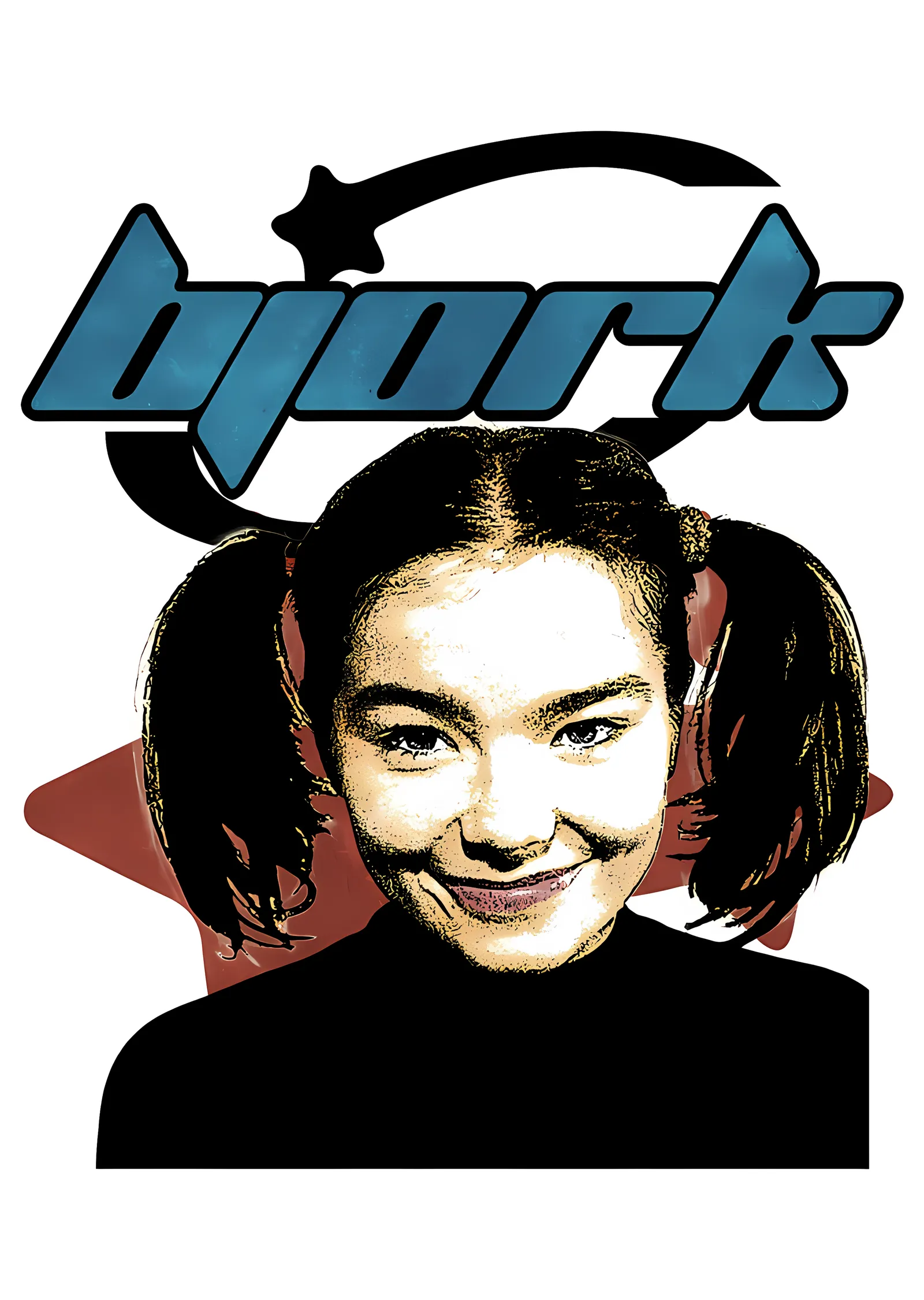 Björk: Retro Logo Portresi metal tablo